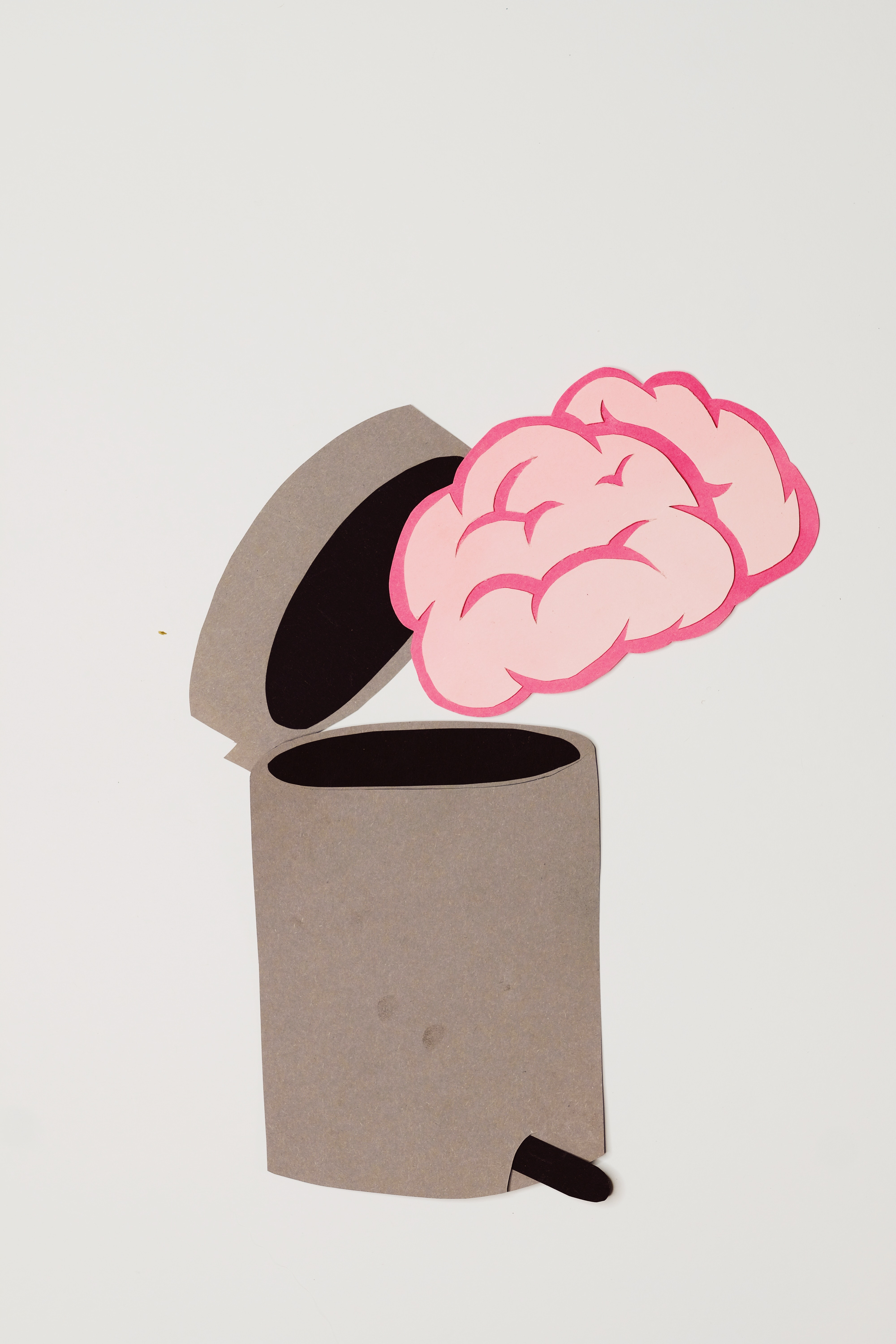 Paper Cutout of a Brain Plus Heart · Free