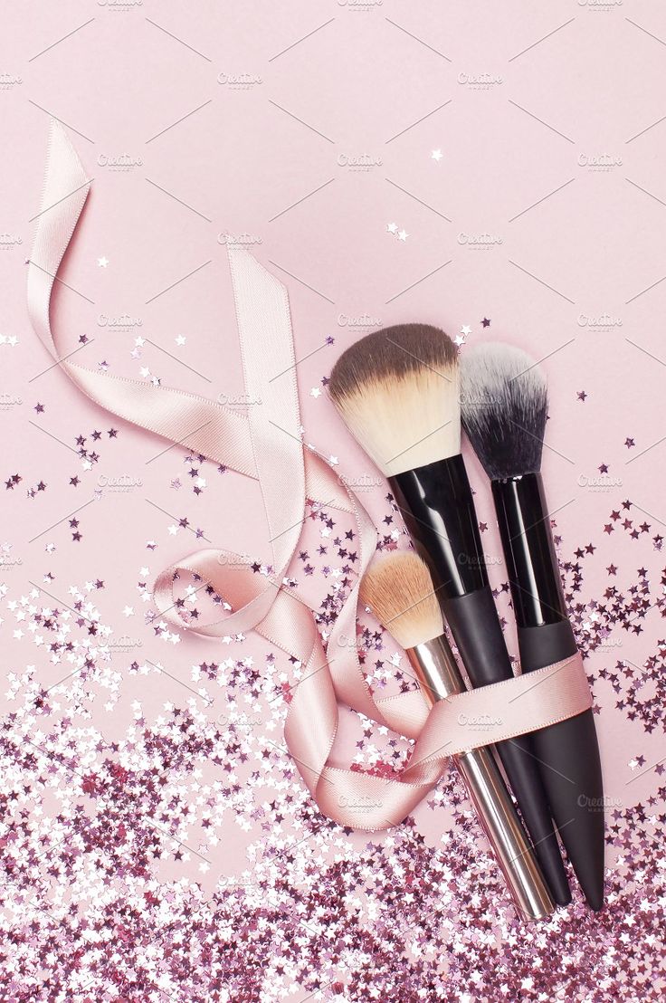 Different cosmetic makeup brushes containing makeup, pink, and artist. Flatlay makeup, Makeup wallpaper, Makeup cosmetics