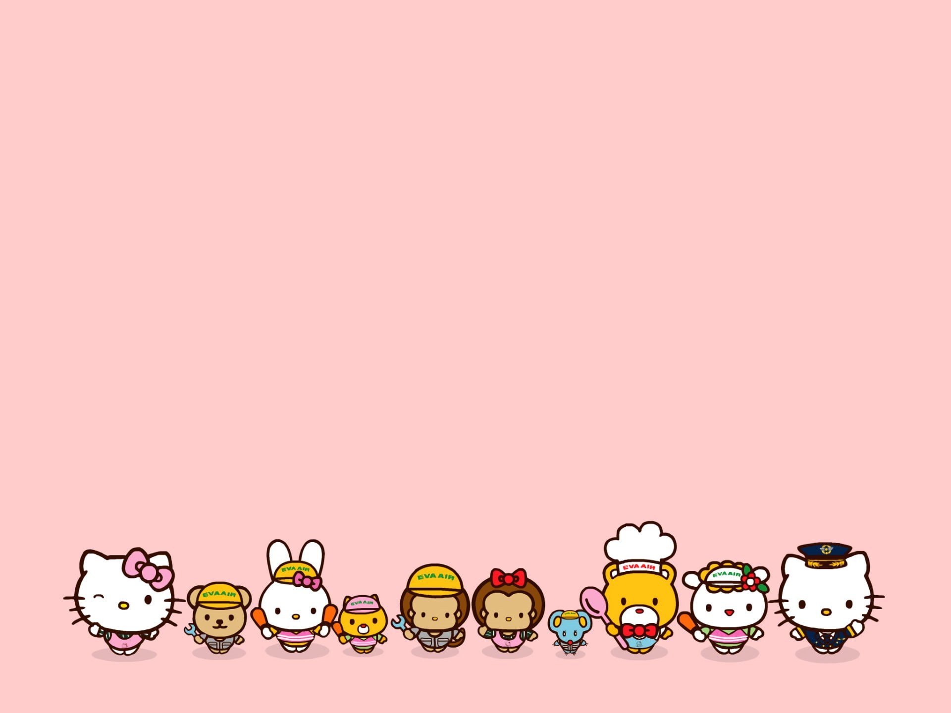 Wallpaper / child, colored background, copy space, art, happiness, Hello Kitty, symbol, computer Graphic, people, 1080P, choice, cheerful, emotion, variation, vector free download
