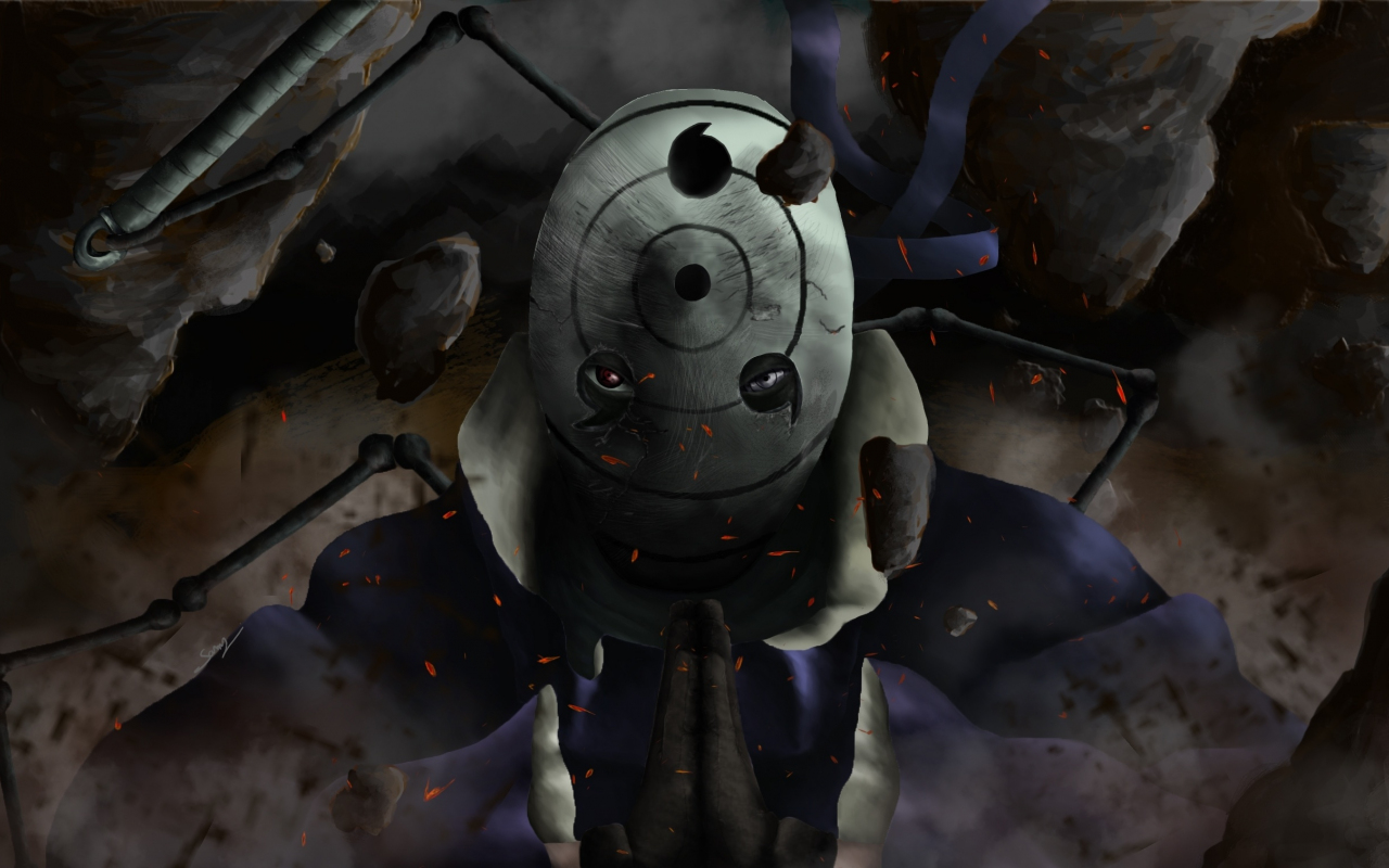 Download wallpaper 1280x800 naruto, obito uchiha, art, full hd, hdtv, fhd widescreen 1280x800 HD background, 19716