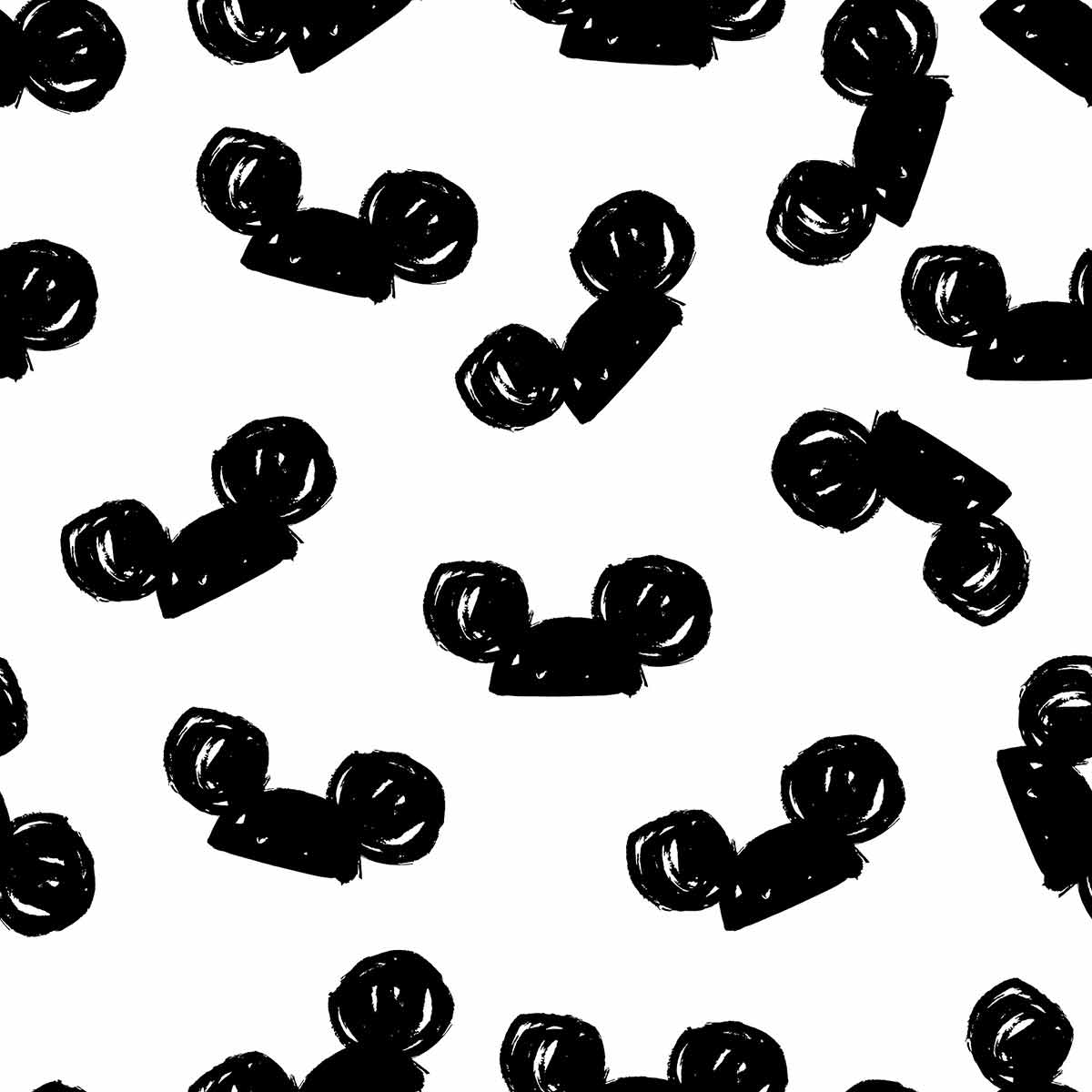 Black and White Mickey Mouse Peel and Stick Removable Wallpaper 2000. Walls By Me