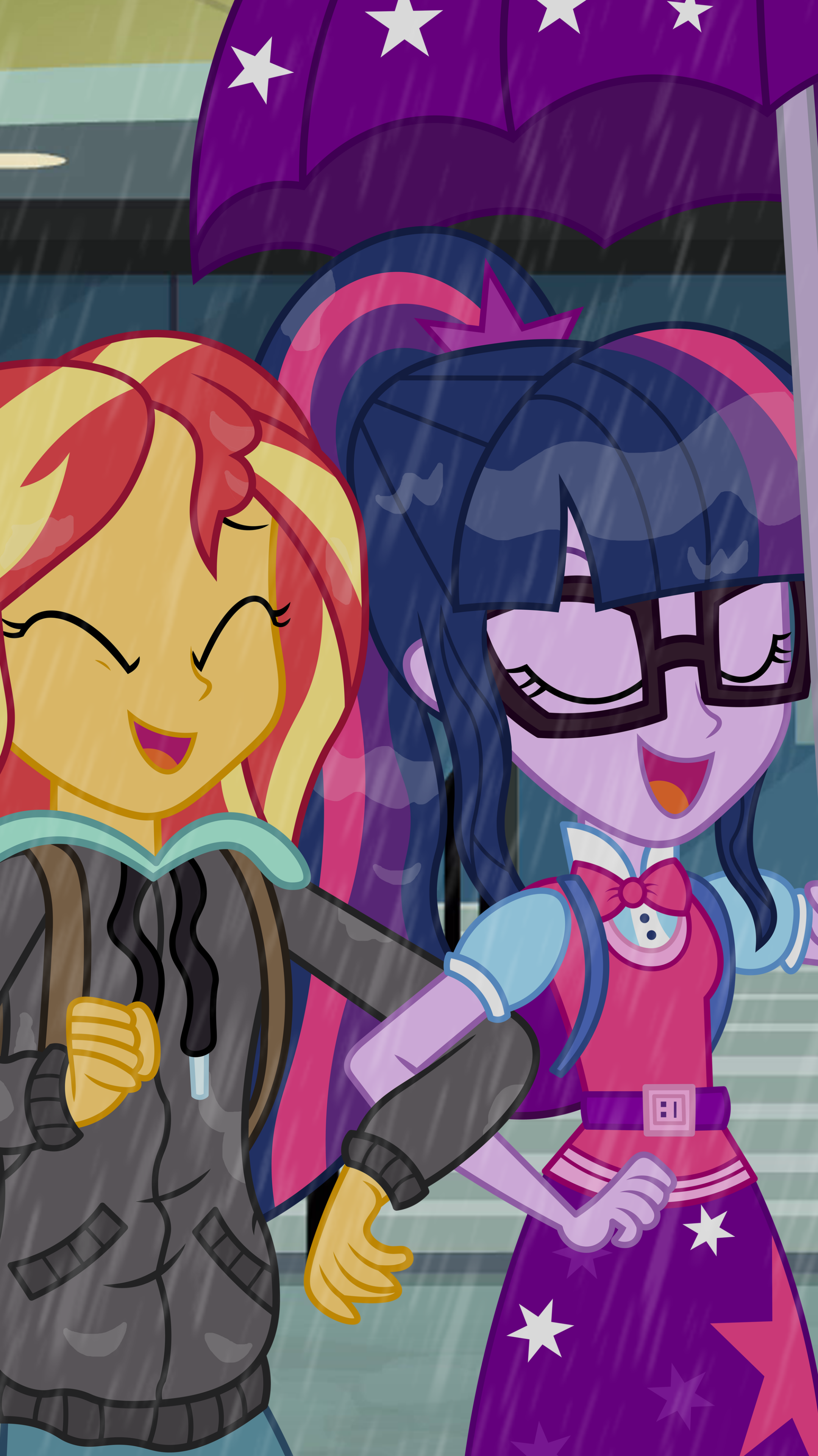 Wallpaper / TV Show My Little Pony: Equestria Girls Of Canterlot High Phone Wallpaper, Sci Twi (My Little Pony), Sunset Shimmer, 2160x3840 Free Download