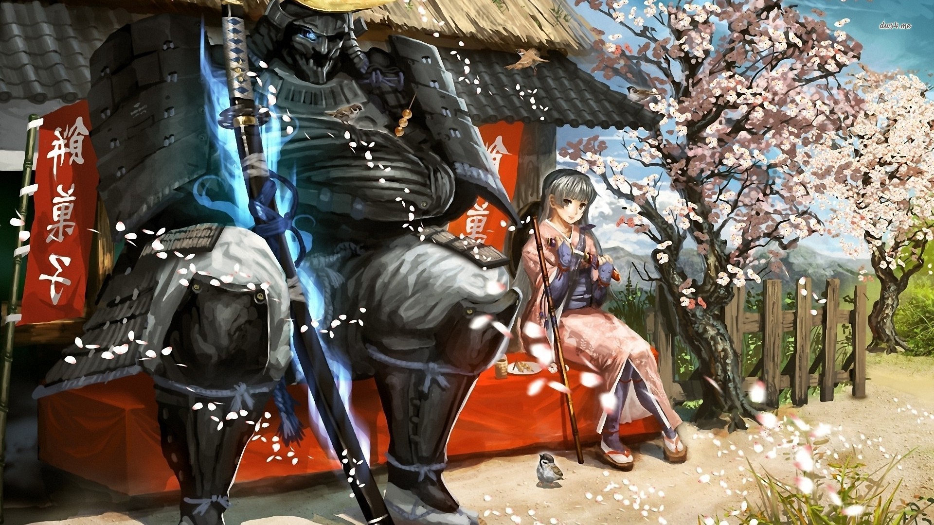 File Name, 9540 Geisha And Samurai 1920X1080 Anime Wallpaper