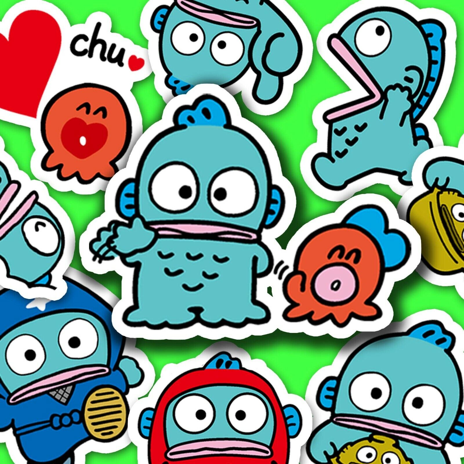 Cute Hangyodon Stickers, Journal Stickers, Kawaii Stickers, Sanrio Stickers