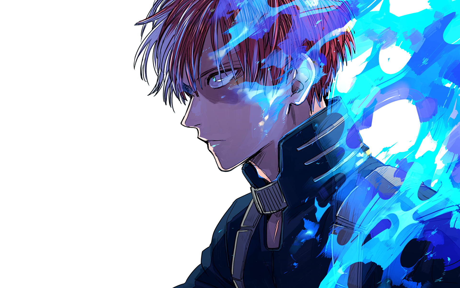 1920x1200 Anime, Blue Eyes, Boku No Hero Academia, Boy, Costume, Flame, My Hero Academia, Red Hair, Shouto Todoroki, Two Toned Hair, White Hair Gallery HD Wallpaper