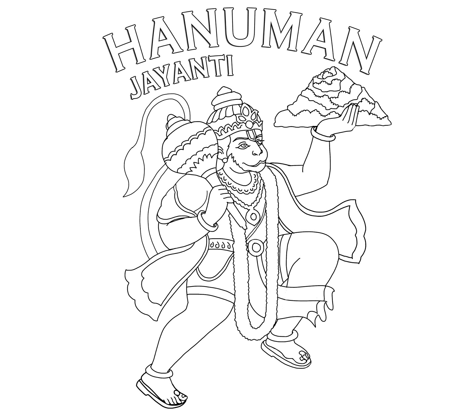 Update more than 75 simple hanuman sketch super hot  seveneduvn