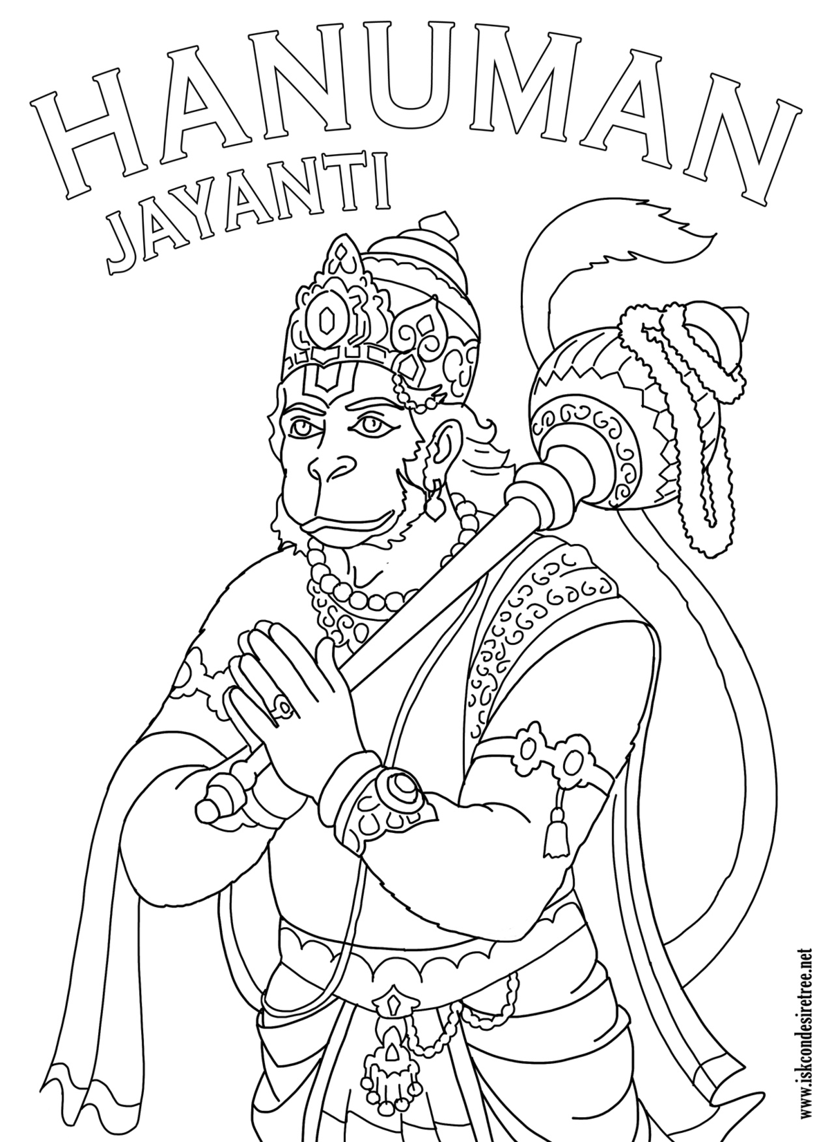 Kids Colouring Hanuman 4 2.0 Desire Tree