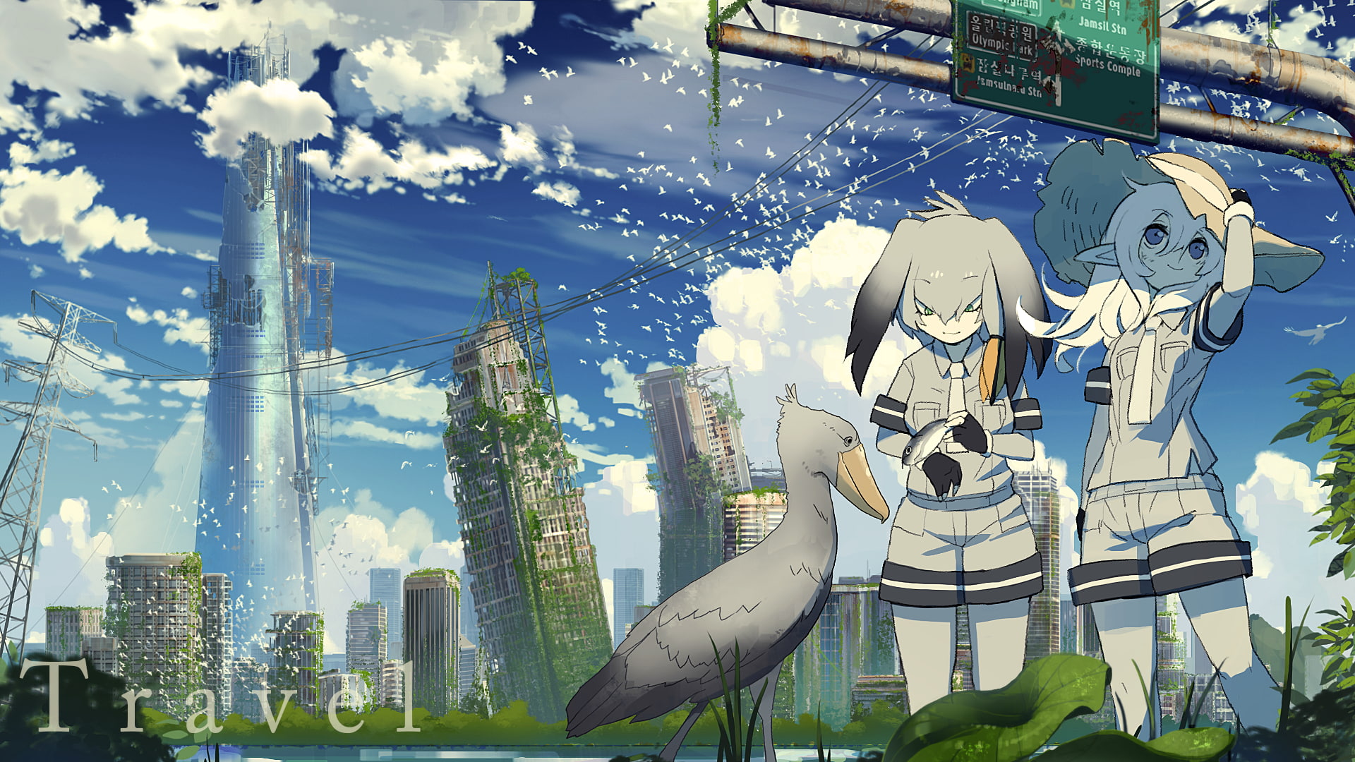 Wallpaper / Kemono Friends, Anime, 1080P, Shoebill (Kemono Friends) free download