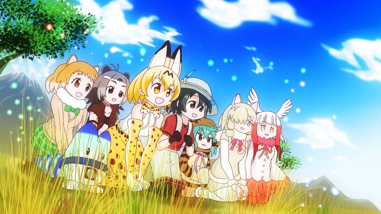 Wallpaper Kemono Friends, Anime, Cartoon, Illustration, Tokyo Anime Award, Background Free Image