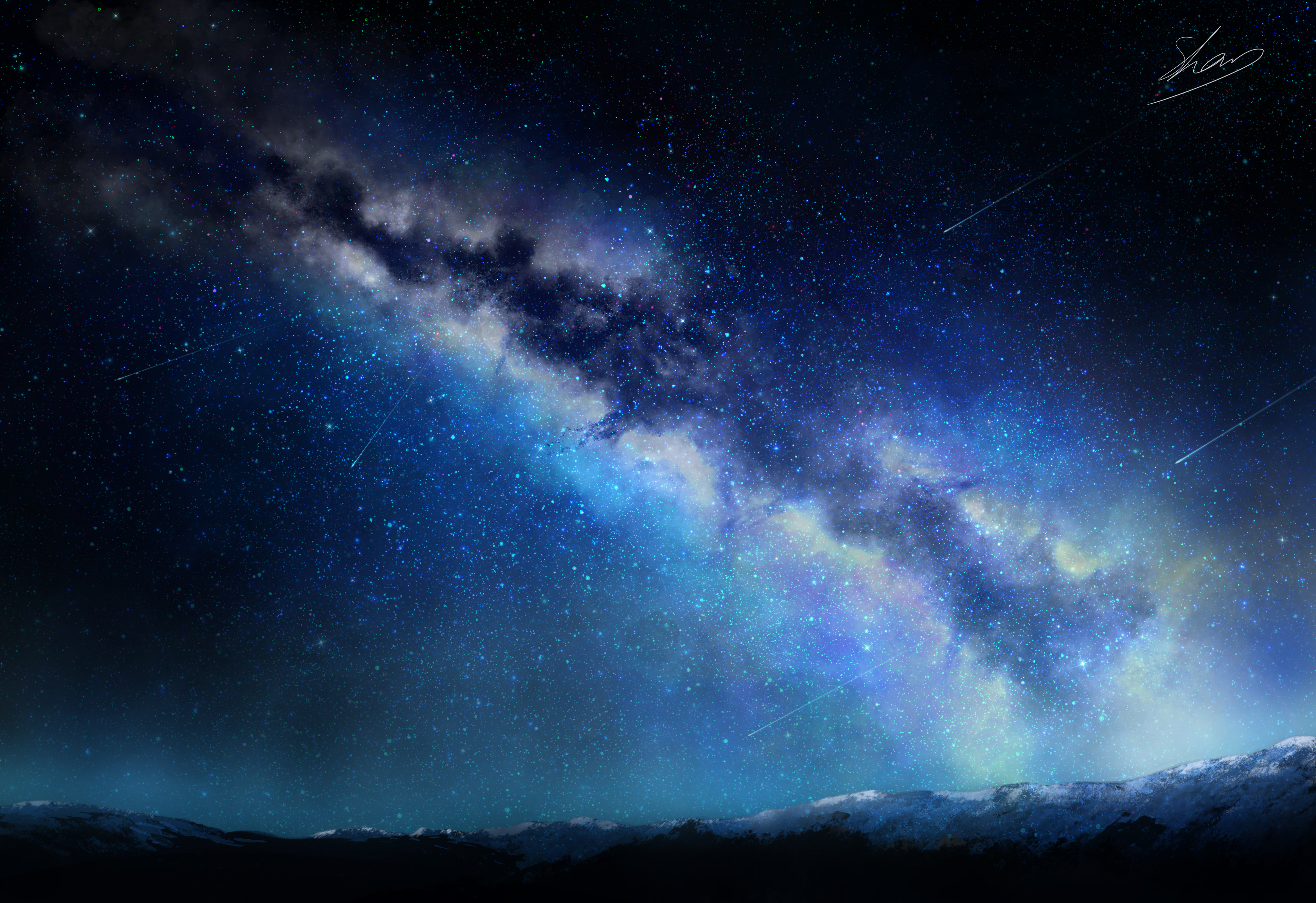 4K Starry Sky Wallpaper and Background Image