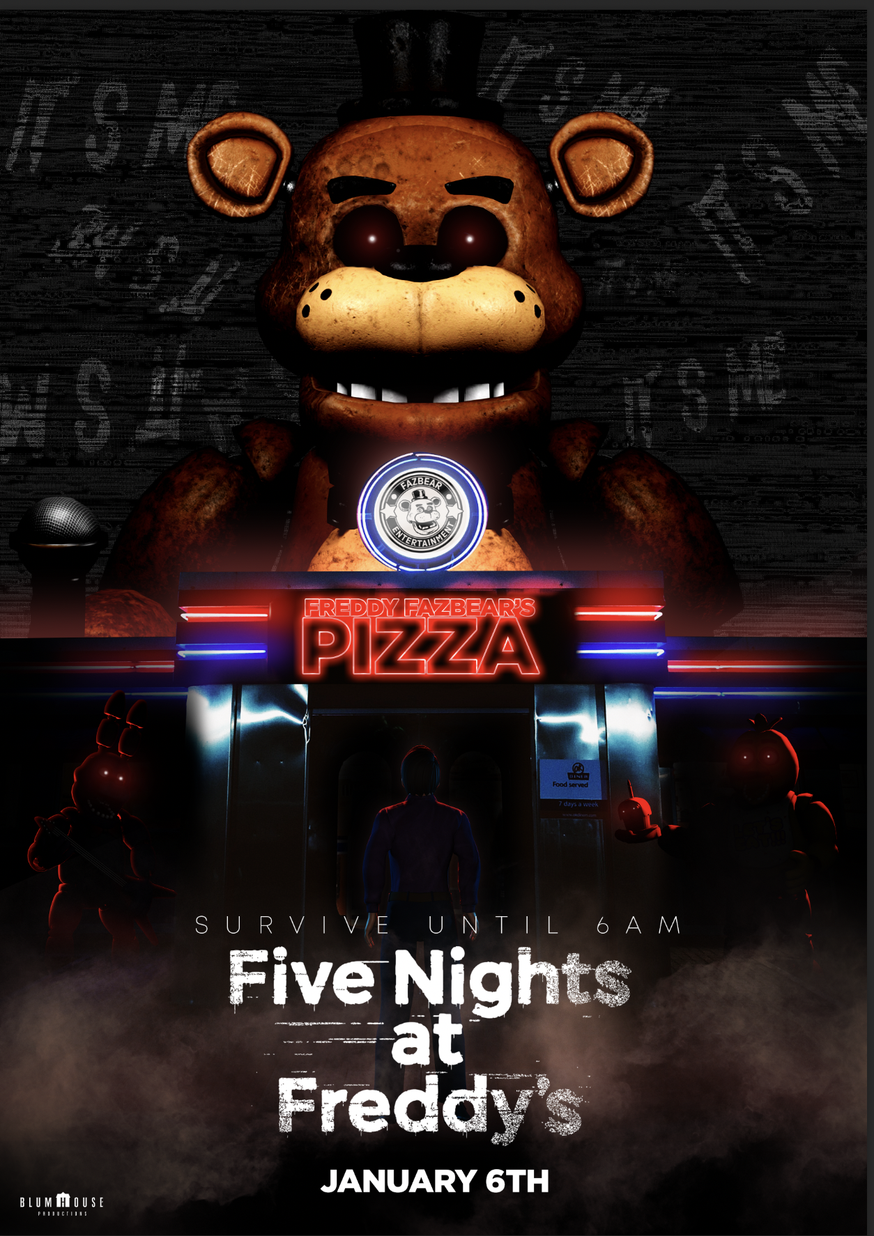 I made a poster for the FNAF Movie! Models are not mine! Feedback Appreciated!