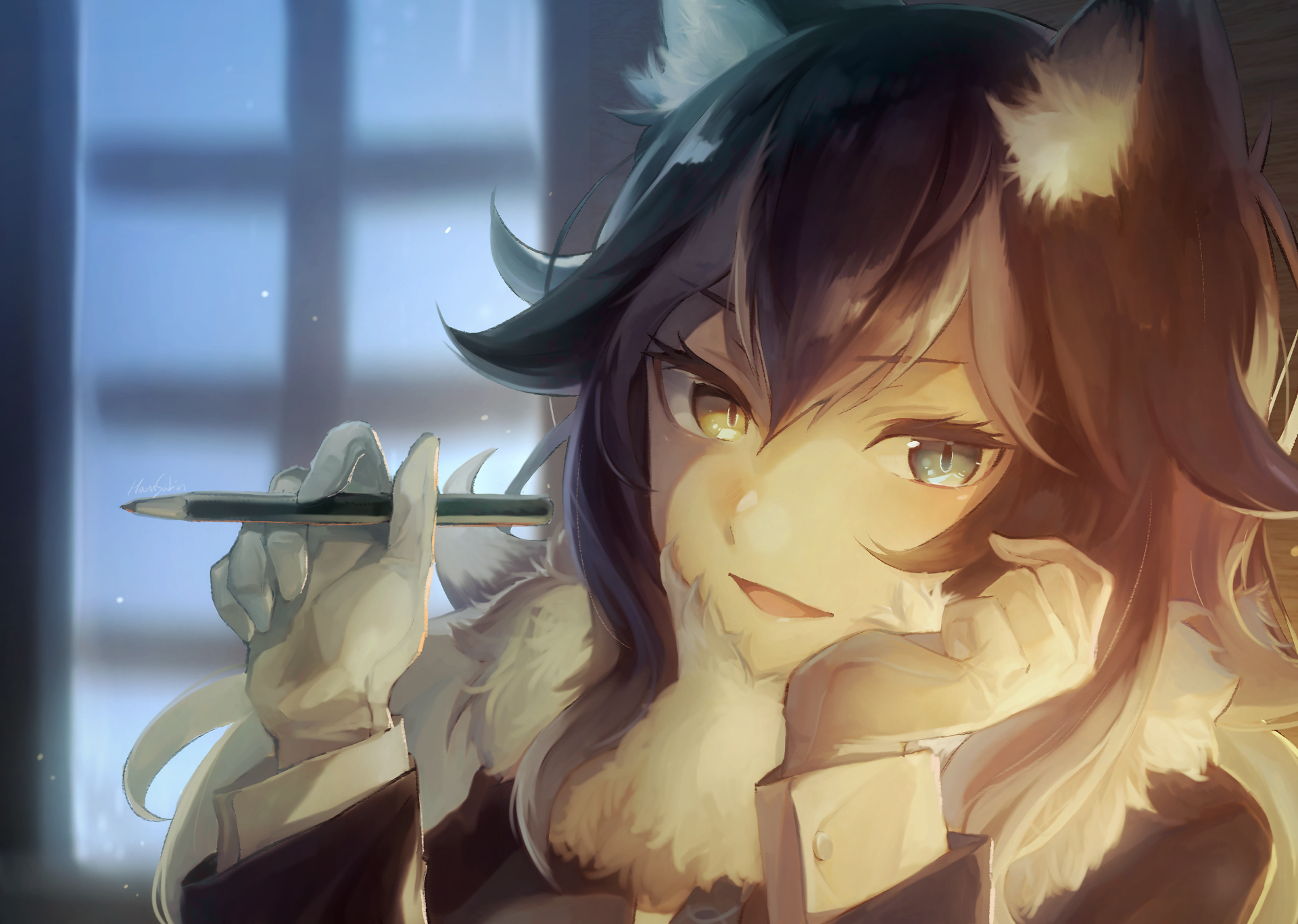 Gray Wolf (Kemono Friends) HD Wallpaper and Background