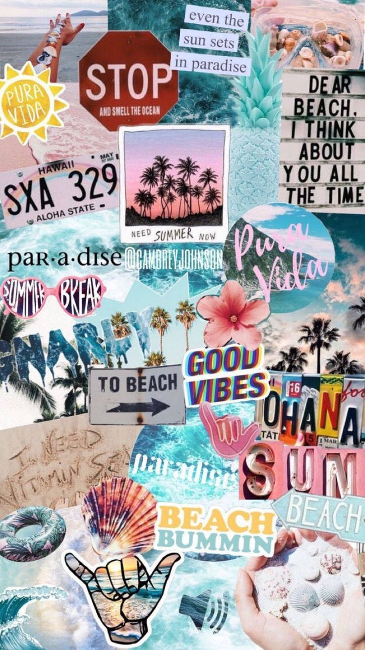 Download Cute Summer Collage Wallpaper