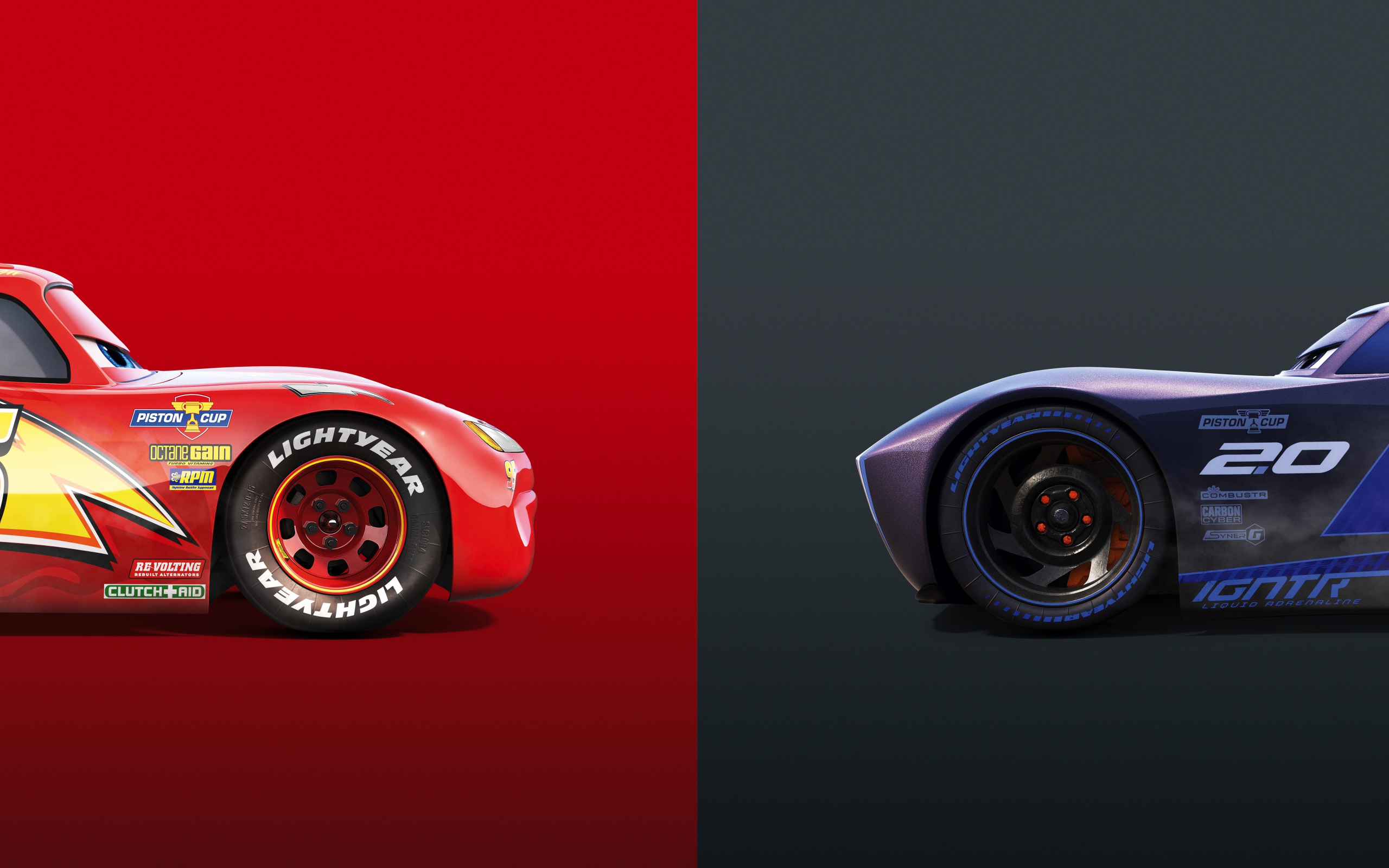 Download 2560x1600 Wallpaper Lightning Mc Queen Vs Jackson Storm, Cars 3, Movie, 4k, 8k, Dual Wide, Widescreen 16:10, Widescreen, 2560x1600 HD Image, Background, 18630