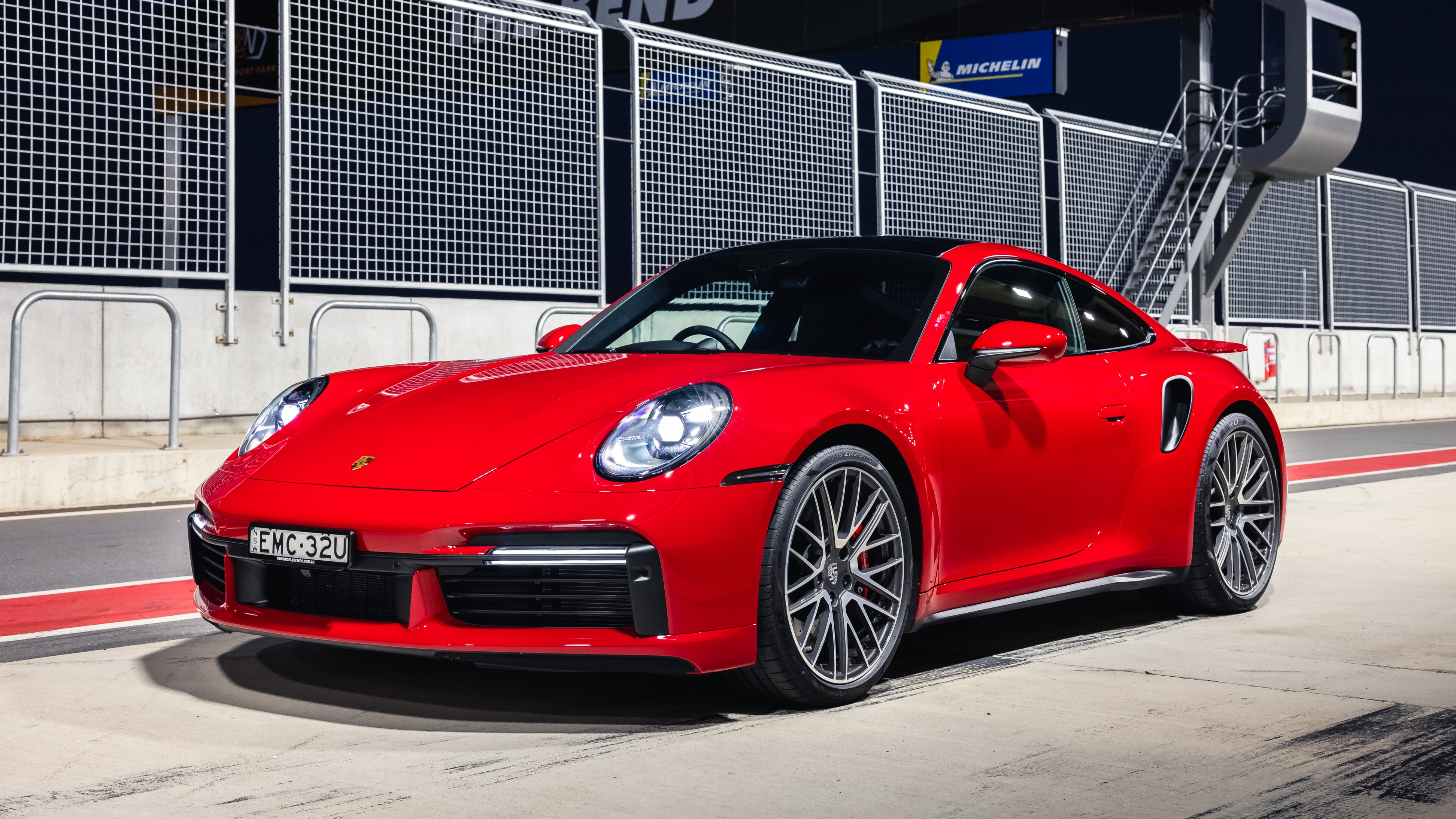Porsche 911 Turbo Wallpaper 4K, 2021, Red cars, Cars