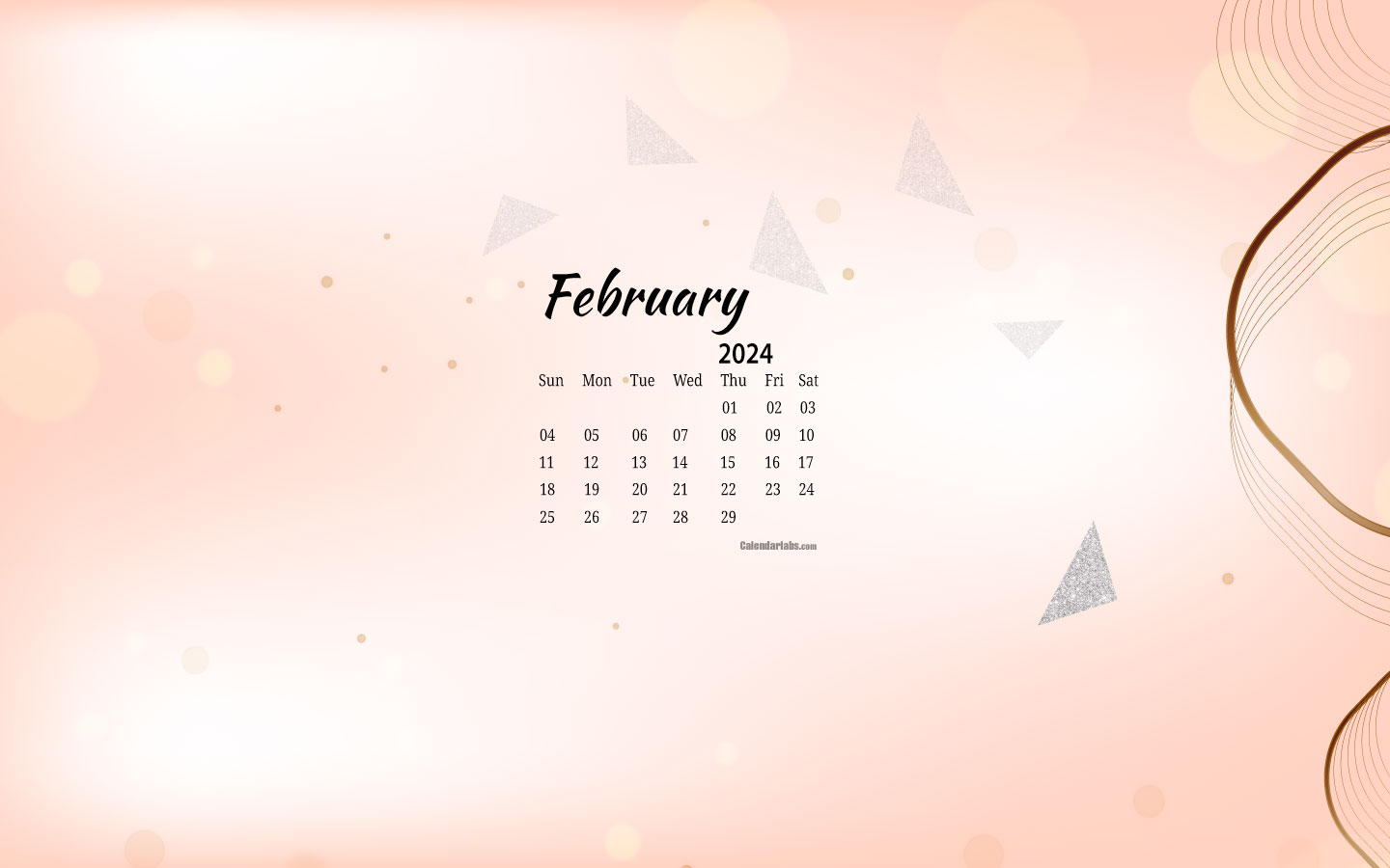 February 2024 Desktop Wallpaper Calendar
