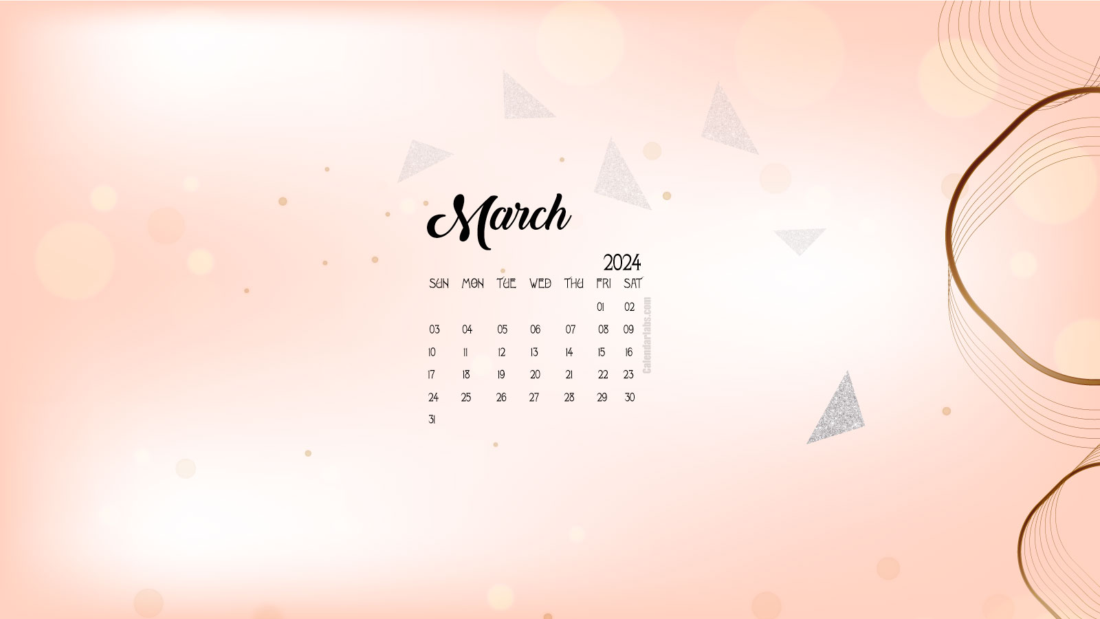 March 2024 Desktop Wallpaper Calendar