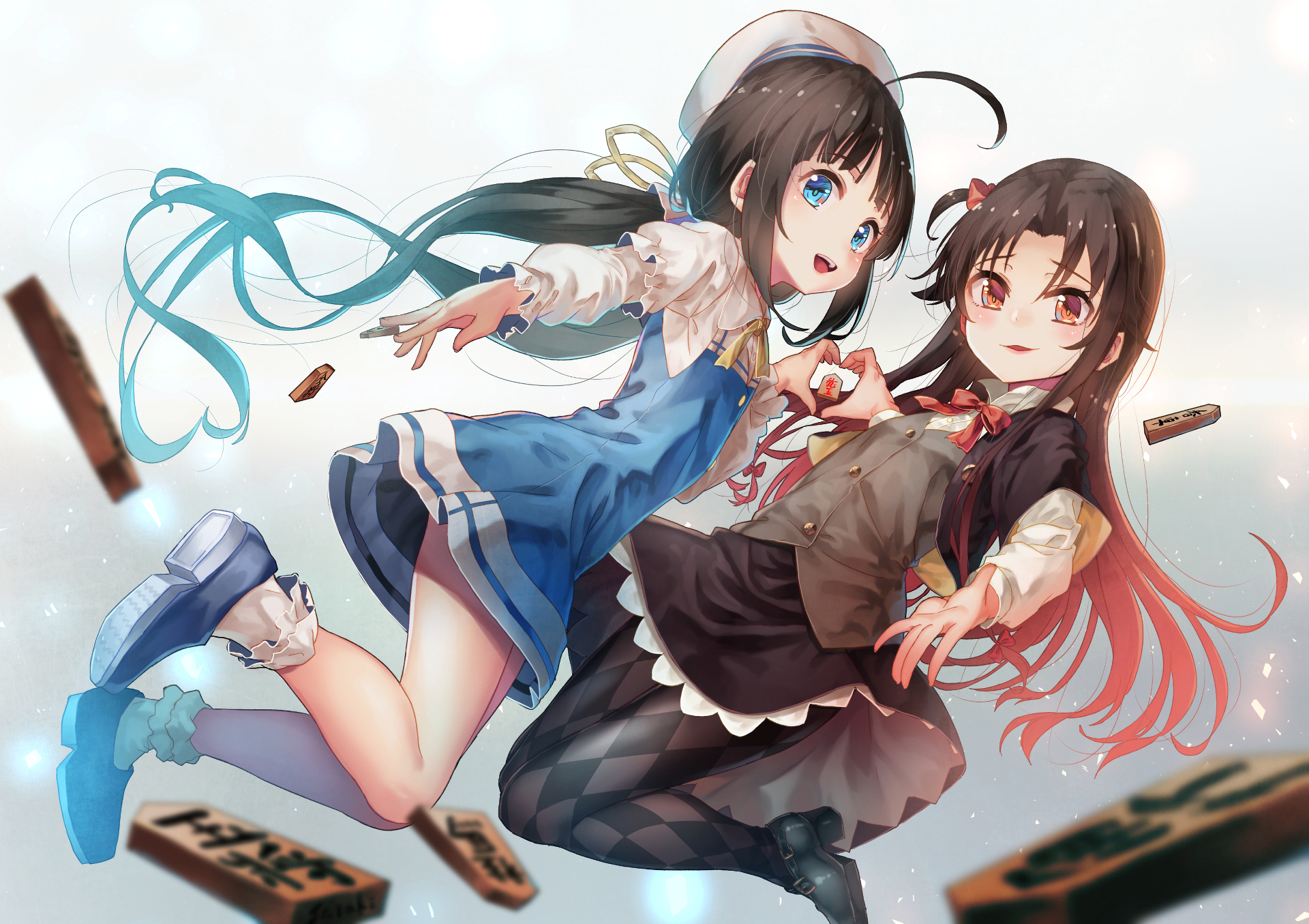 Wallpaper / Ryuuou no Oshigoto!, anime girls, Hinatsuru Ai, Yashajin Ai free download
