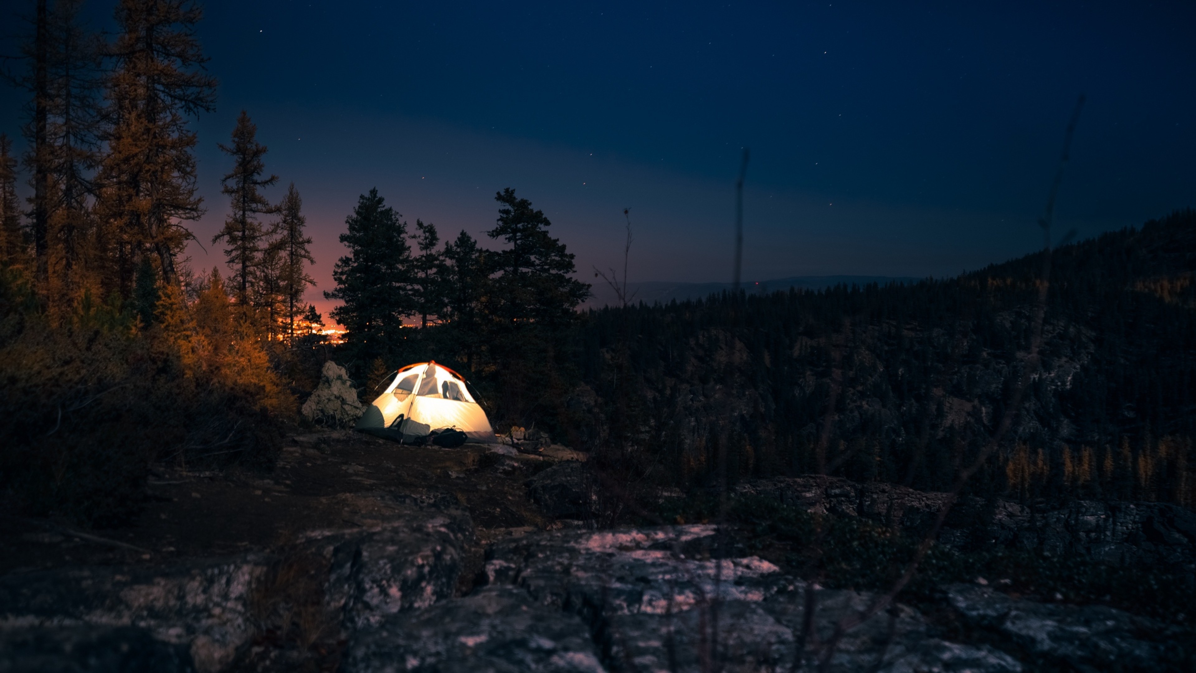 Camping tent at night HD Wallpaper 4K Ultra HD Wallpaper .net