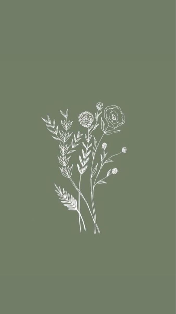 Green Flower Wallpaper. Mint green wallpaper, Plain wallpaper iphone, Sage green wallpaper