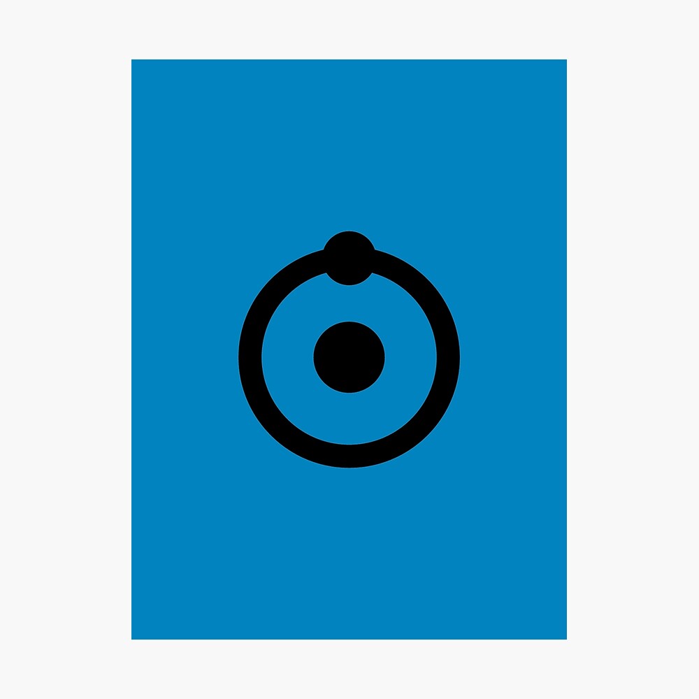 Doctor Manhattan Hydrogen Atom Symbol Poster