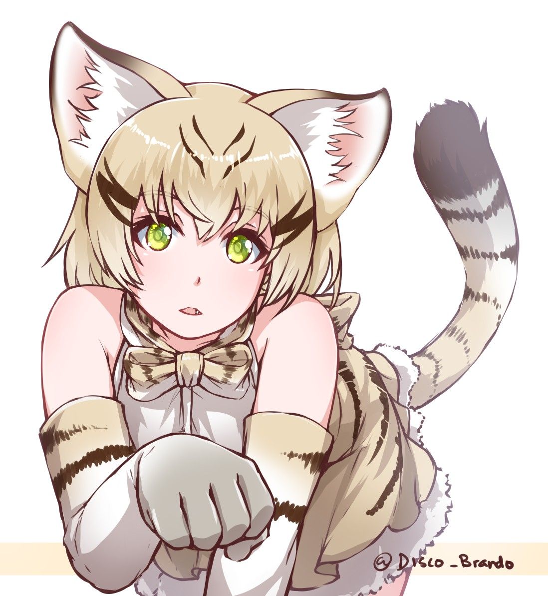 Kemono Friends. Sand cat, Cat tail, Animal ears