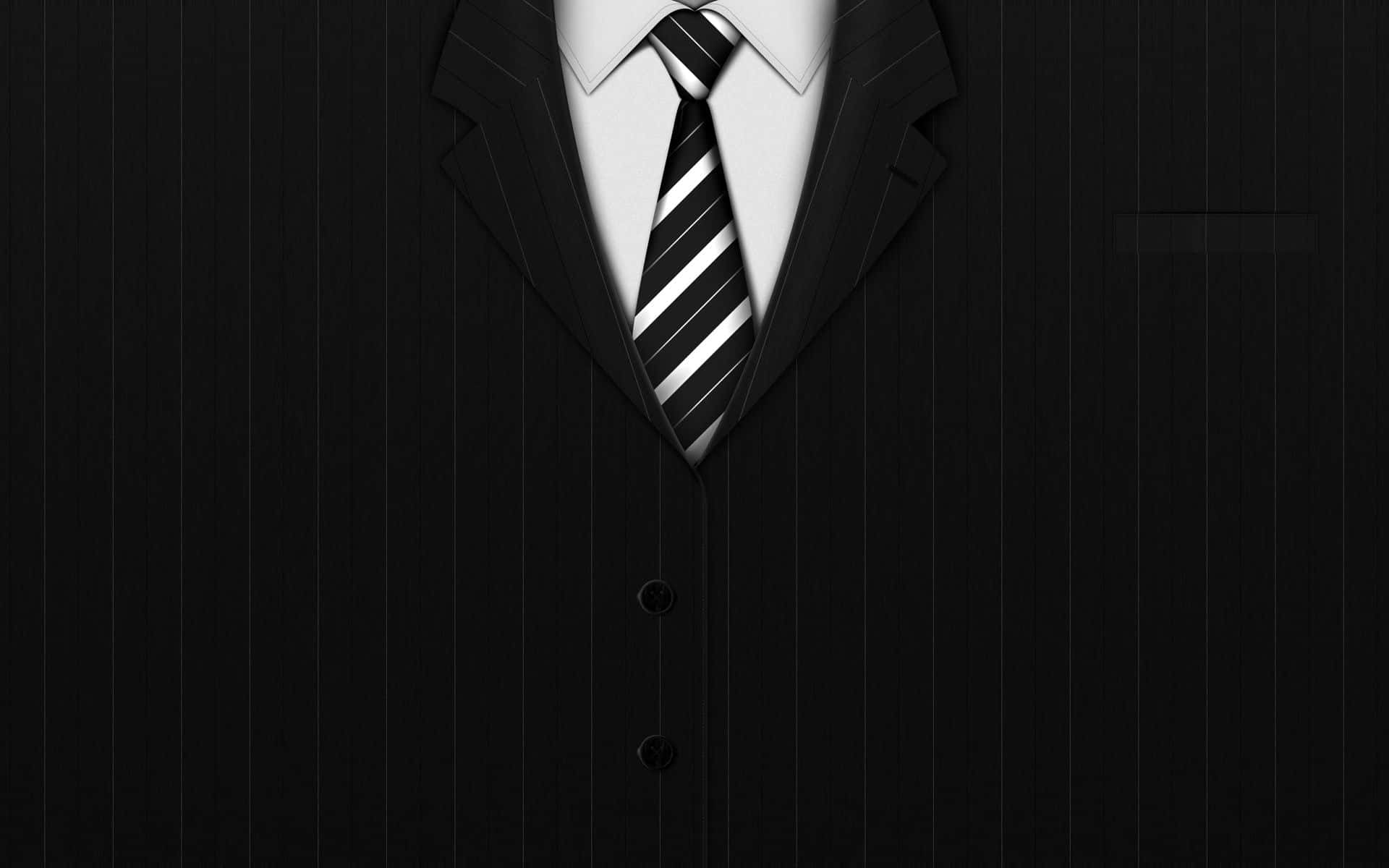 Download Black And White Men Suit Aesthetic Wallpaper