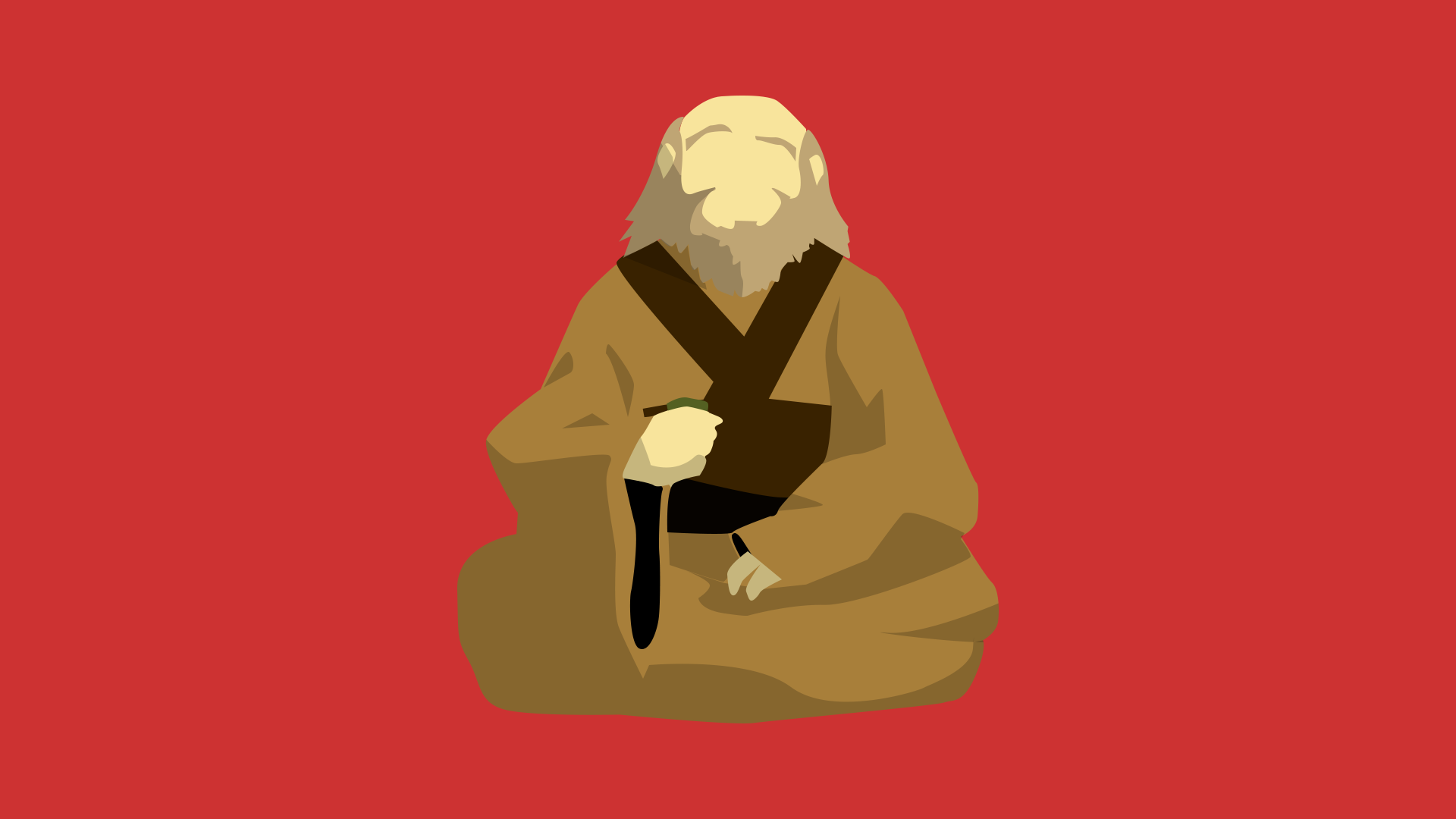 First attempt at minimalistic wallpaper (Uncle Iroh)