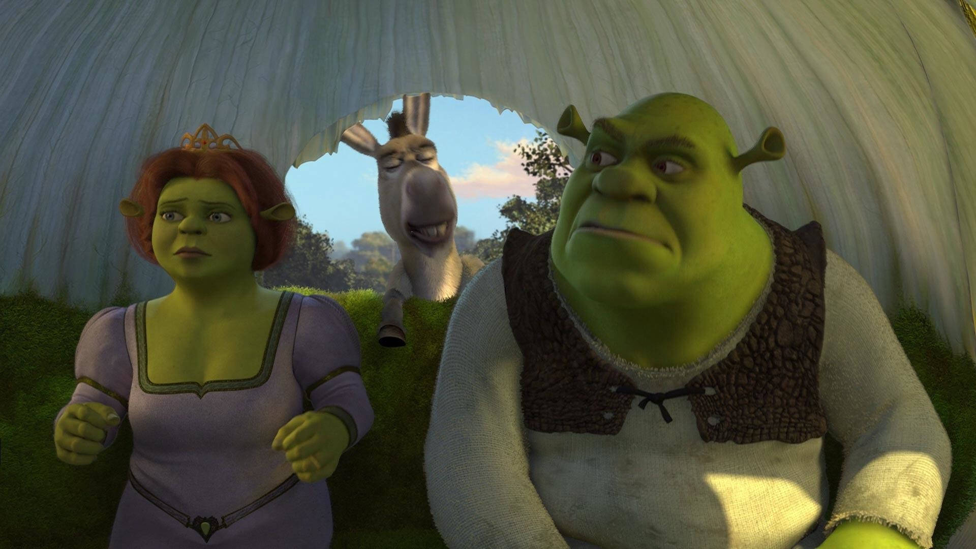 Download Fiona Donkey And Shrek 2 Cart Wallpaper