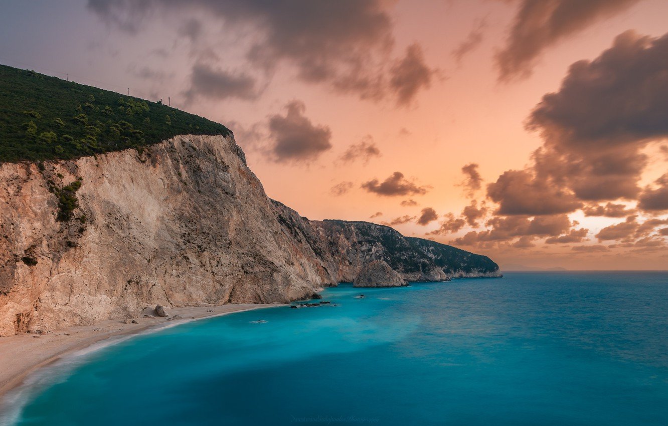 Wallpaper ocean, landscape, Greece, Lefkada Island image for desktop, section пейзажи