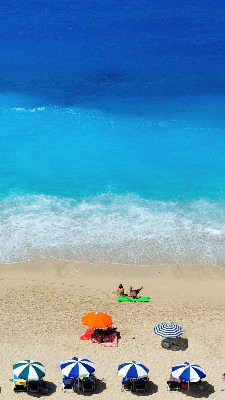 Download wallpaper: Lefkada Beach 750x1334