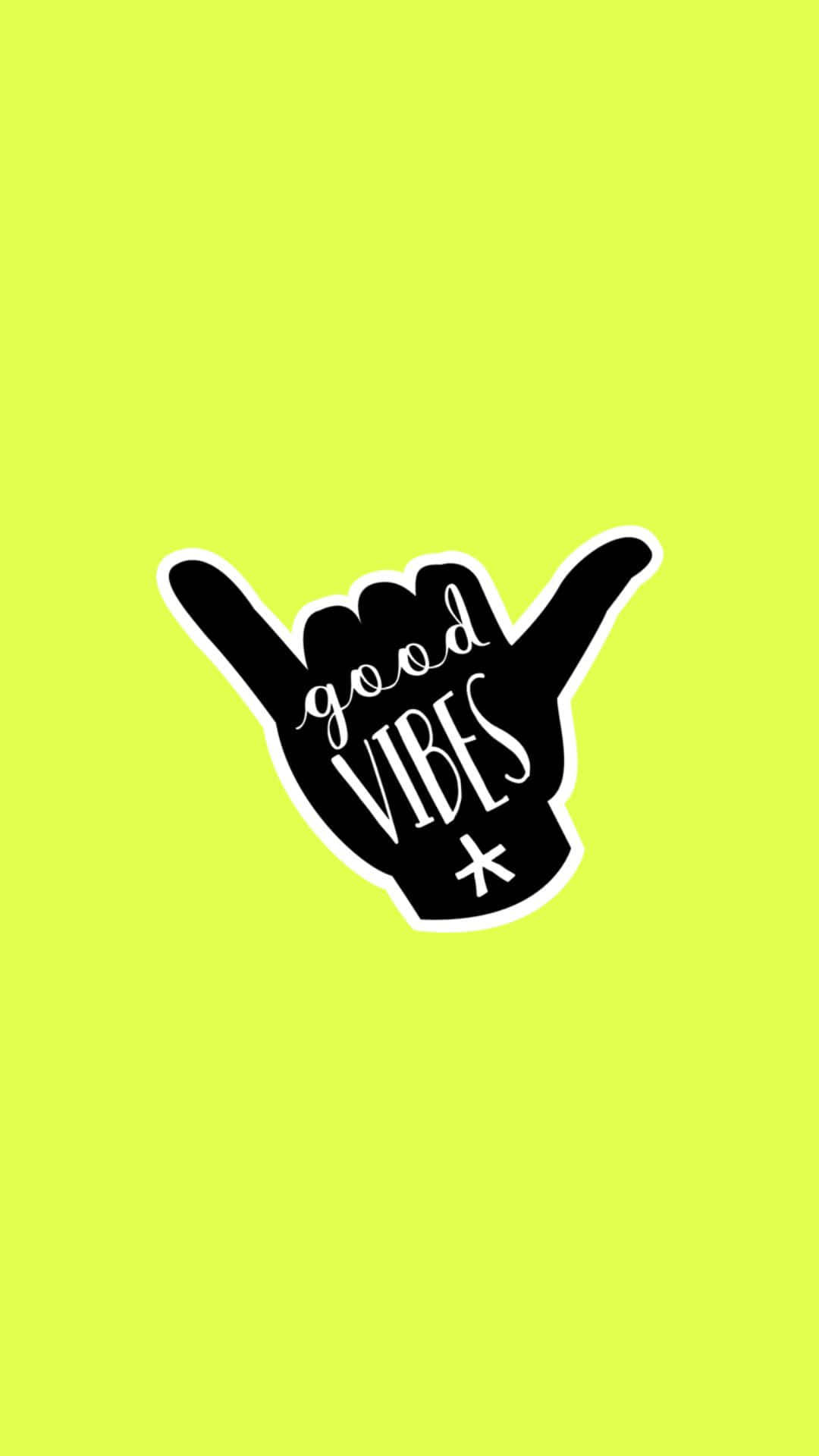 Download Shaka Hand Sign Good Vibes iPhone Wallpaper