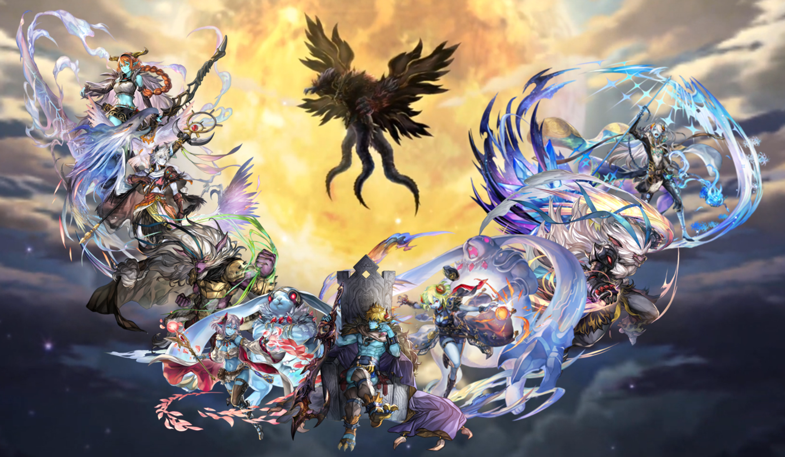 I made some more Another Eden Desktop Wallpaper (JP Characters included)