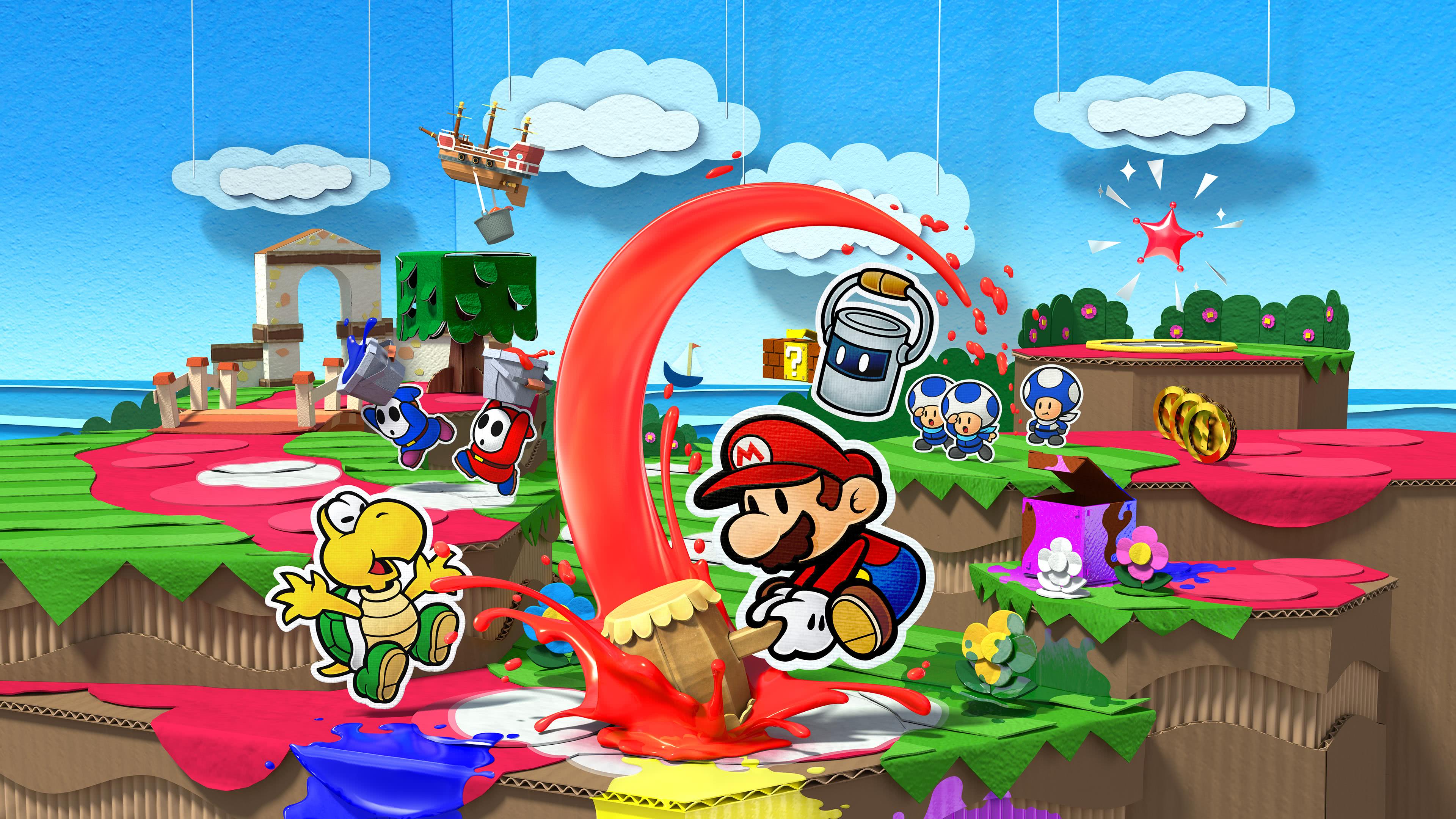 Paper Mario Color Splash UHD 4K Wallpaper