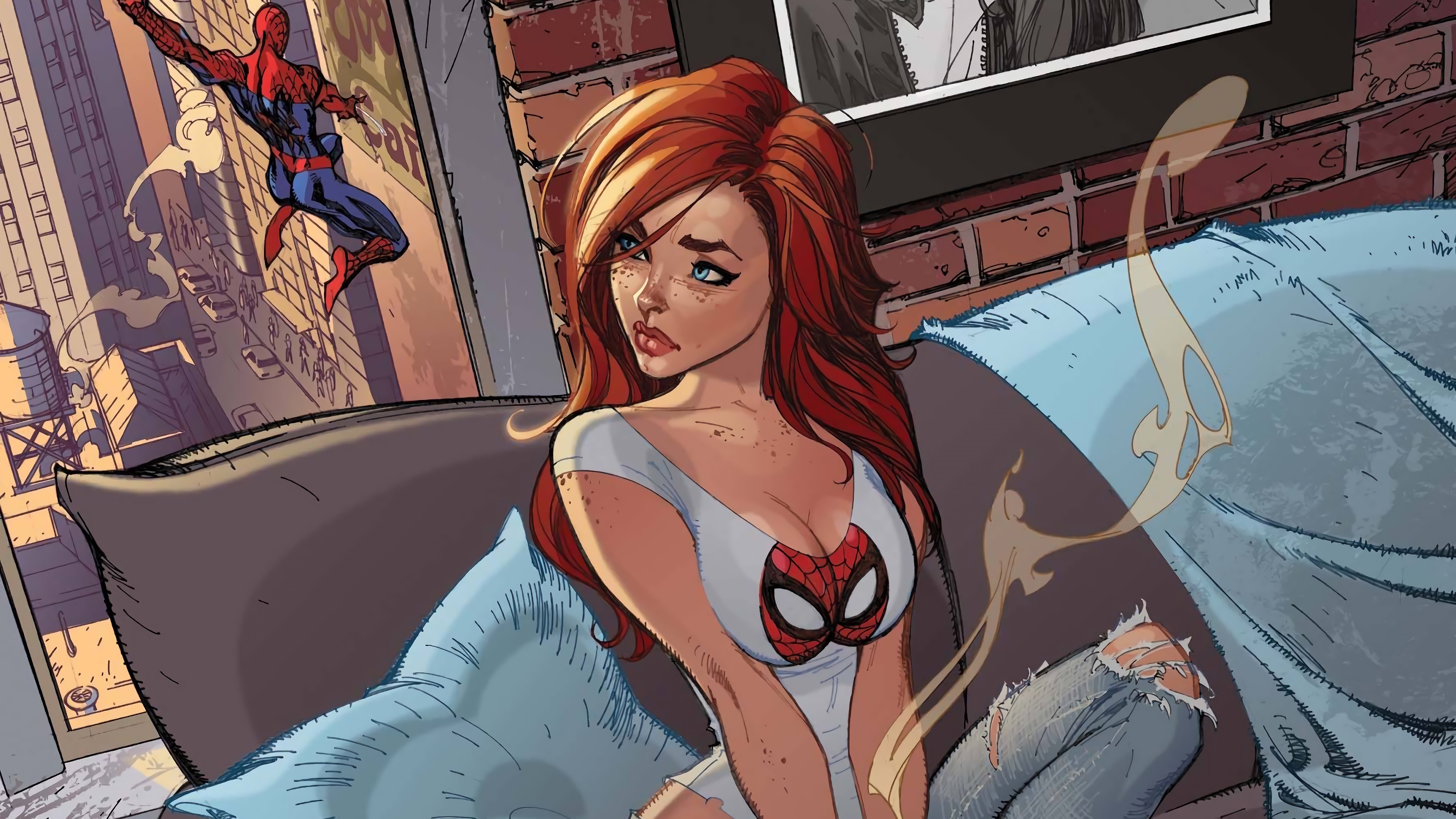 Mary Jane Spider Man Marvel Comics 4K