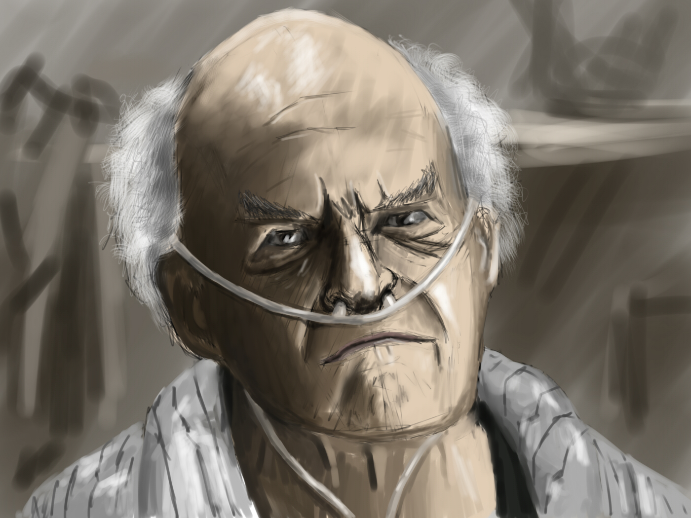 Я тут накалякал, может кому понравится. / Breaking Bad (Во все тяжкие) - hector salamanca - art (арт) / смешные картинки и другие приколы: комиксы, гиф анимация, видео, лучший интеллектуальный юмор