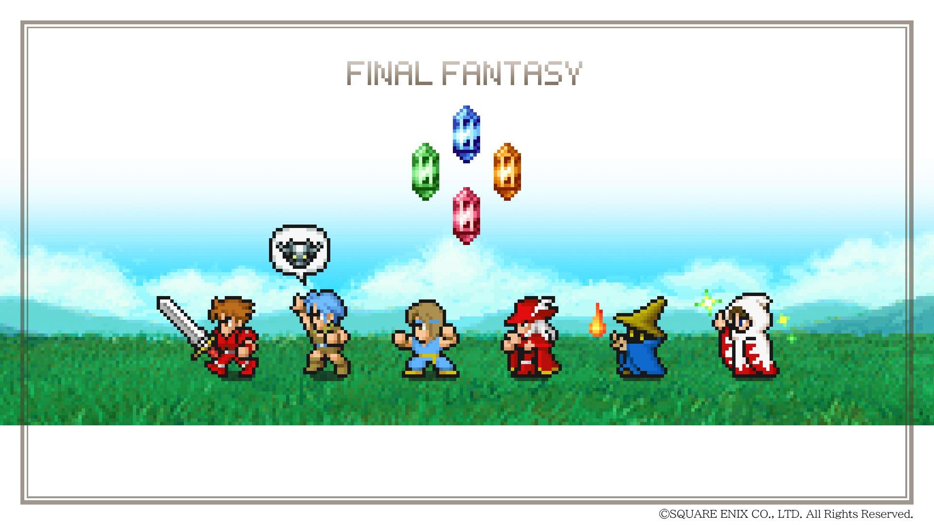 Final Fantasy I VI Pixel Remaster Wallpaper Art