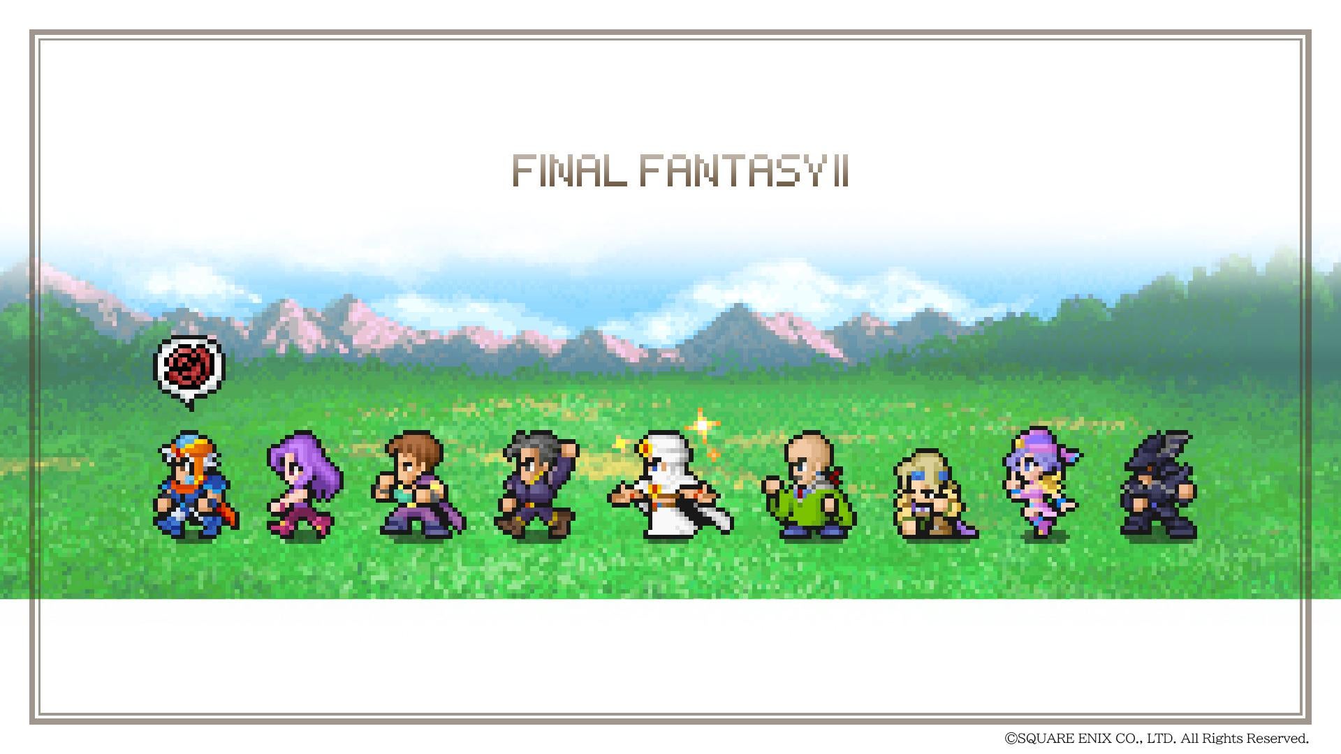 Final Fantasy I VI Pixel Remaster Wallpaper Art