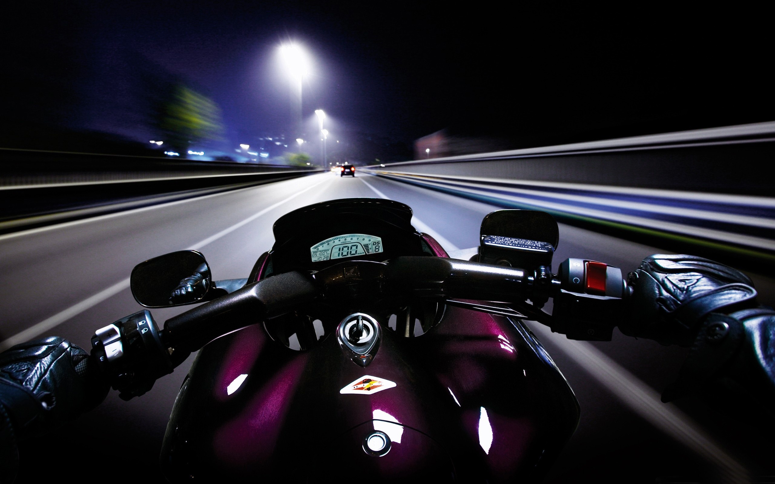 Night Ride Very Cool Motorcycle Wallpaper