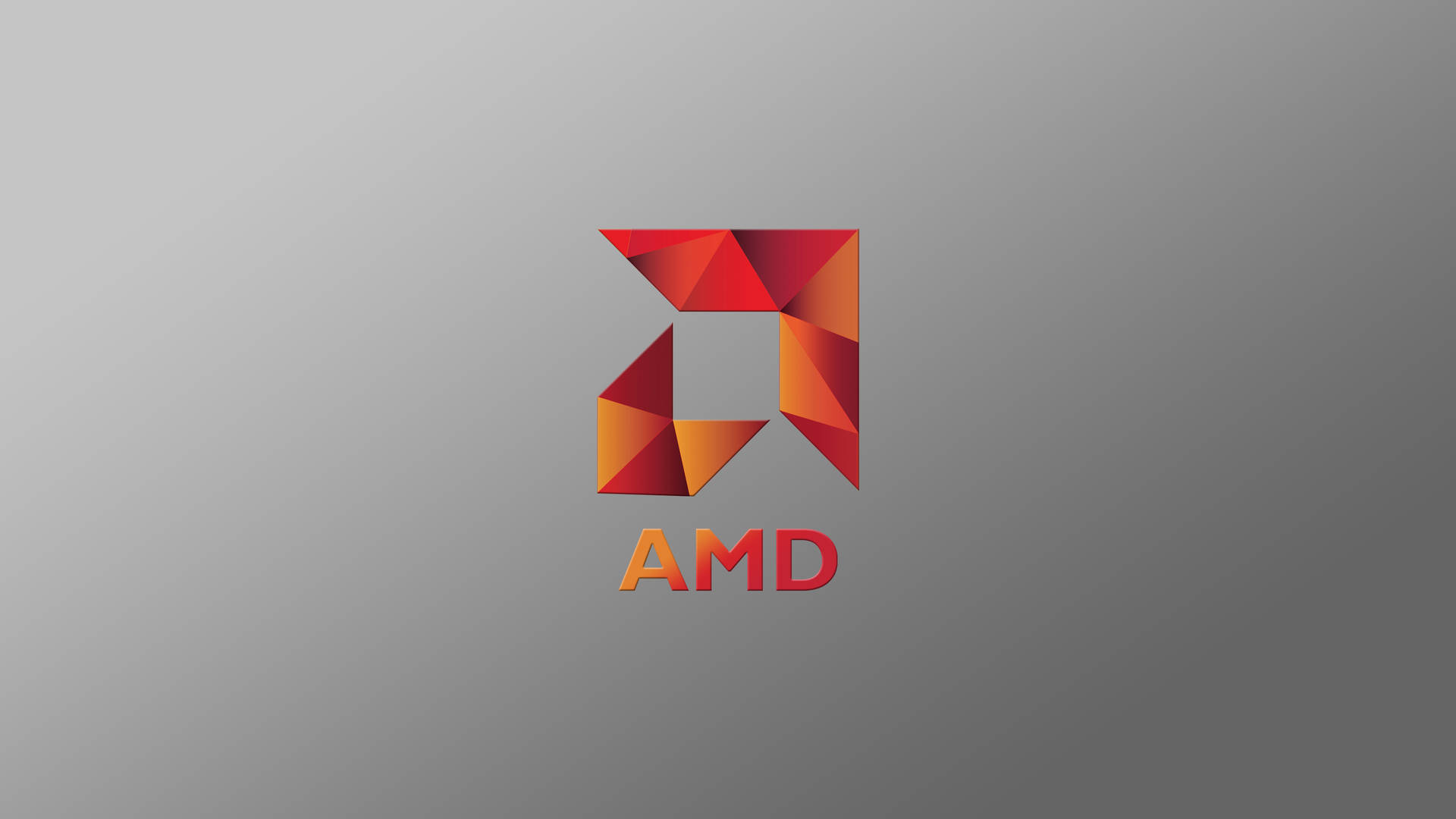 Download Geometric Orange Amd Logo Wallpaper