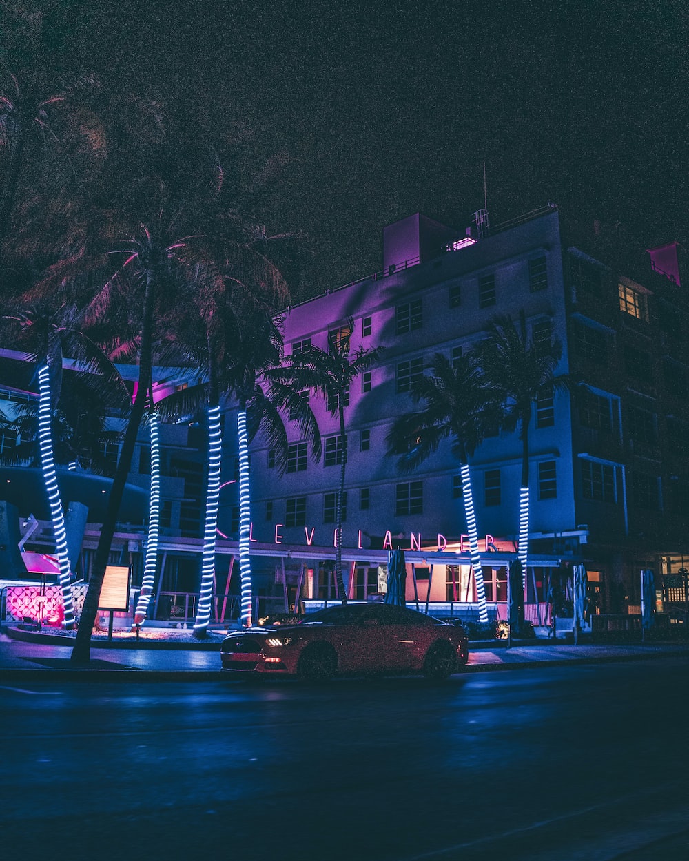 Miami night lights panorama vice city wallpaper, 2880x1800, 182274