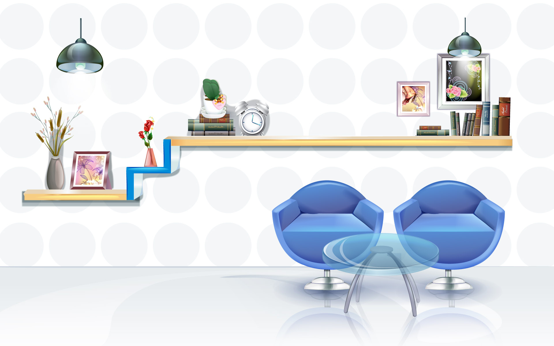 Creative shelf Desktop wallpaper 1920x1080