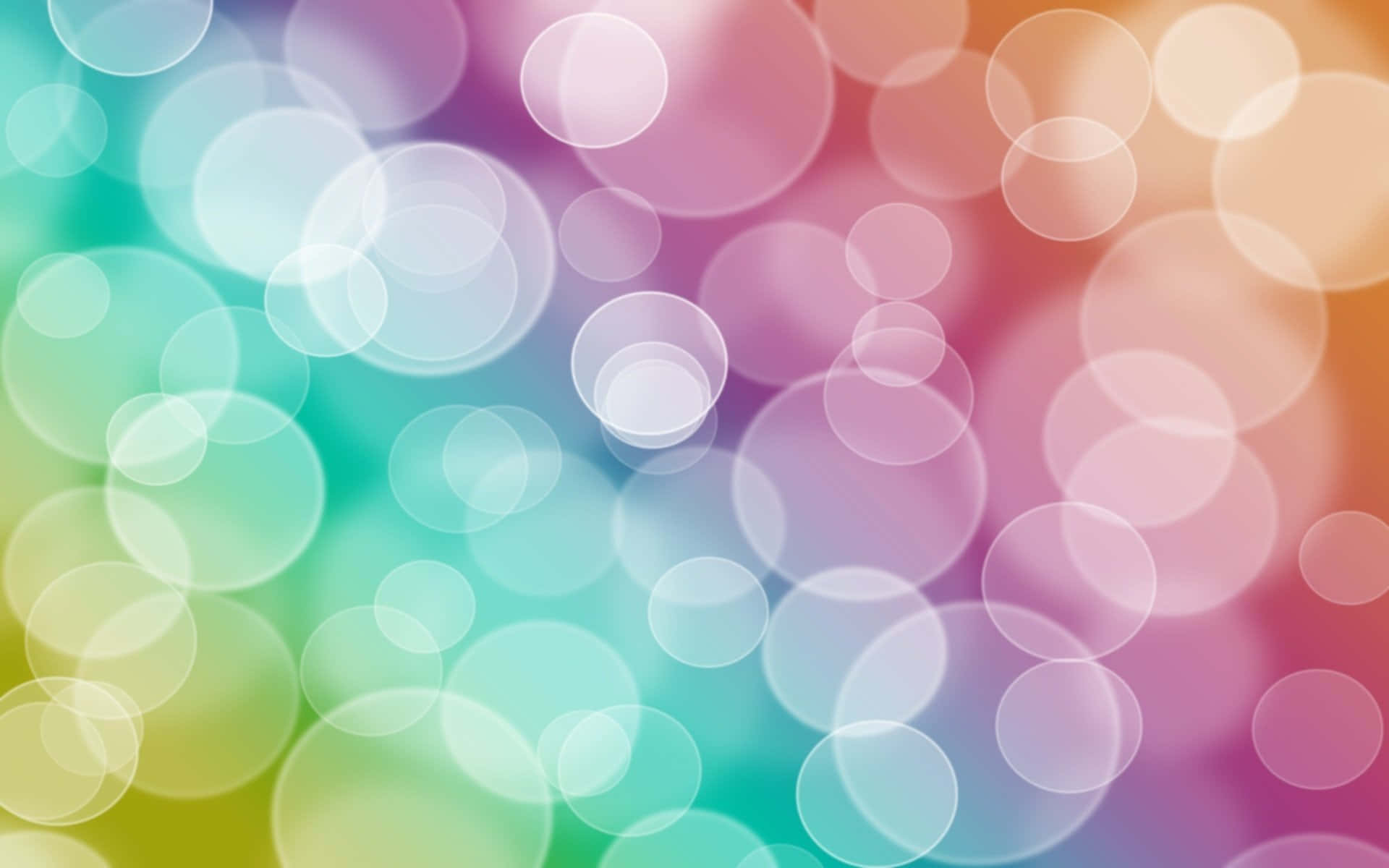 Download Landscape Pastel Rainbow Bubbles Background