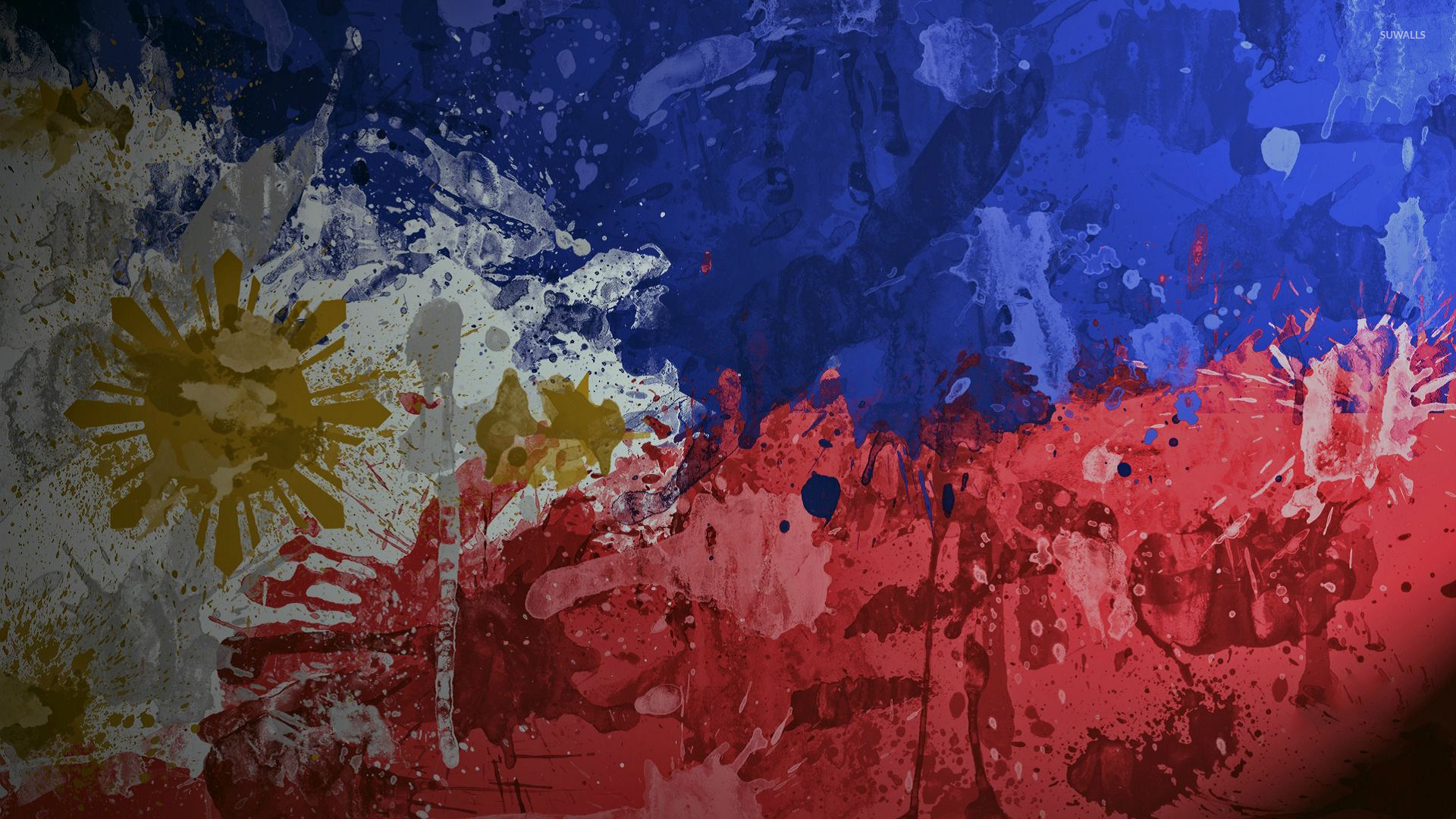 Paint splash on the flag of Philippines wallpaper Art wallpaper