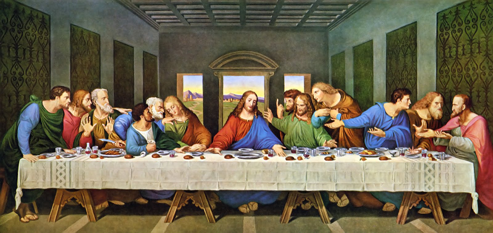 Free download Wallpaper of The Last Supper Jesus and his disciples Passion for [1600x756] for your Desktop, Mobile & Tablet. Explore The Last Supper Wallpaper. The Last Story Wallpaper