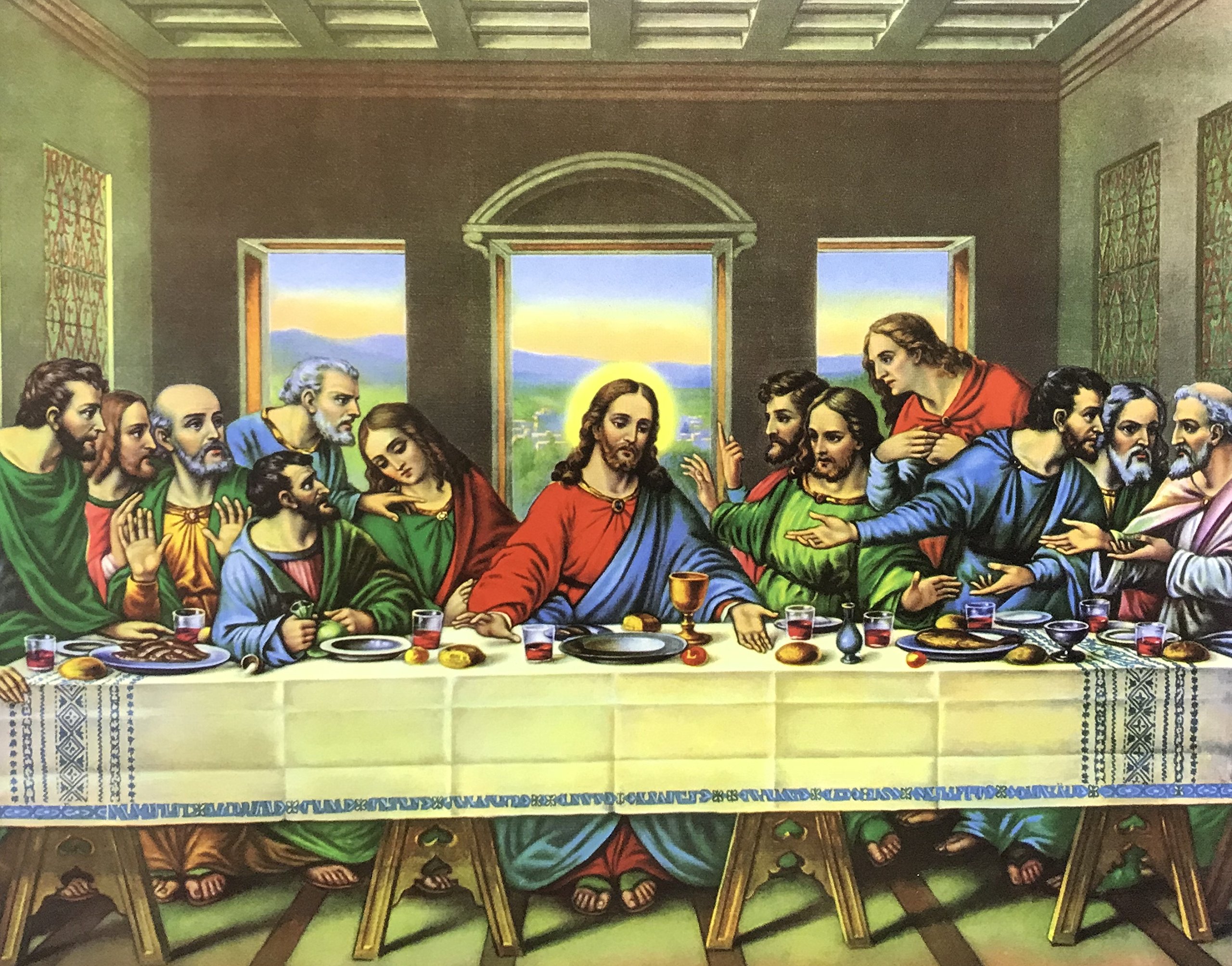 Unframed Print The Last Supper V, (White Religious 6 810 R) 8x10 Inch Unknown, Art Print & Poster