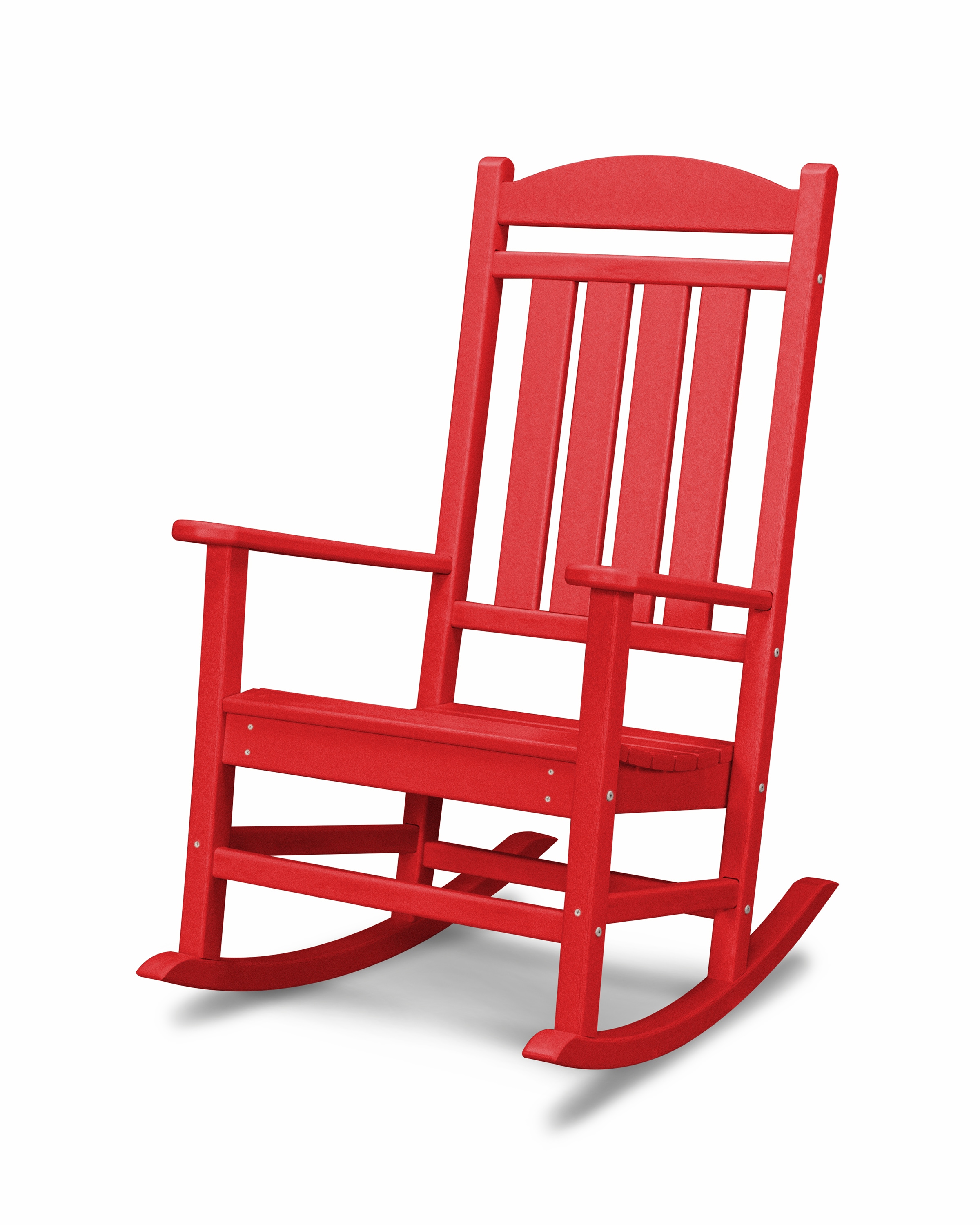 POLYWOOD Presidential Sunset Red Poly Lumber Frame Rocking Chair(s) With Slat Seat In The Patio Chairs Department At Lowes.com