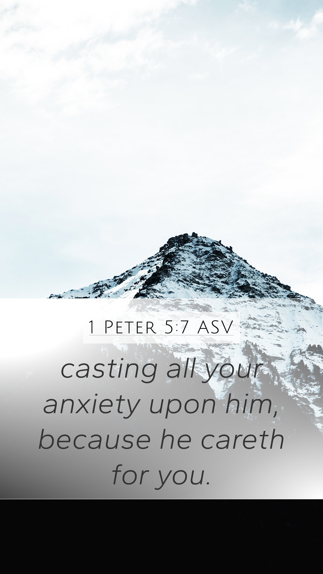 Peter 5:7 ASV Mobile Phone Wallpaper all your anxiety upon him, because he