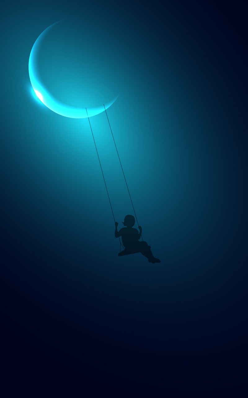 Free download Little Girl Swinging on the Moon HD wallpaper for Kindle Fire HD [800x1280] for your Desktop, Mobile & Tablet. Explore Girl Wallpaper for Kindle Fire