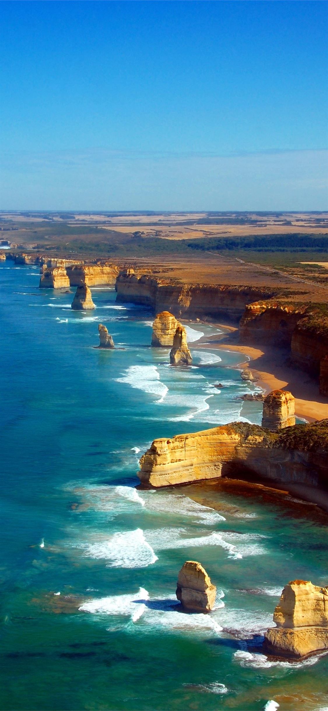 Twelve Apostles #TwelveApostles mostbeautifulplacestovisit #australia #iPhone11Wallpaper. Australia travel, Beautiful places to visit, Aerial view